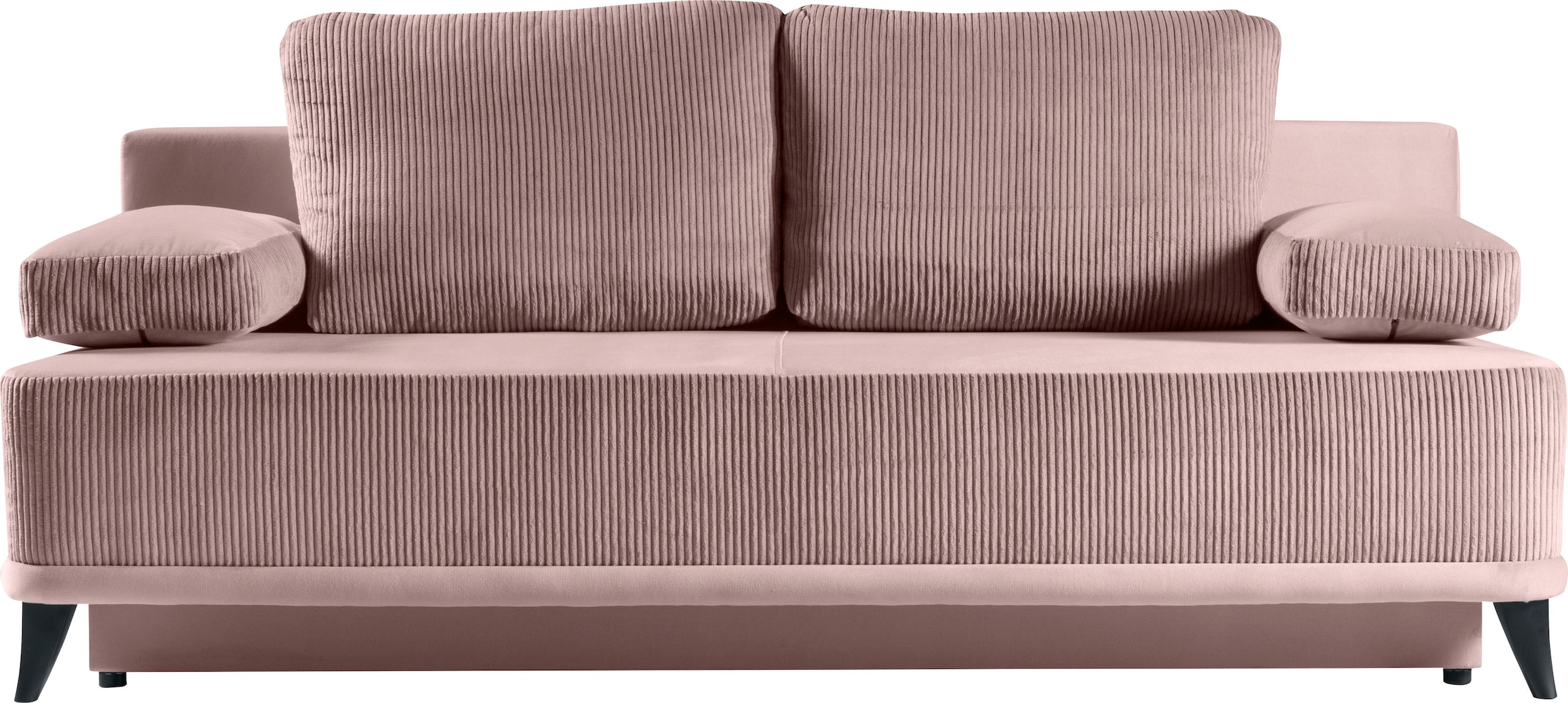 WERK2 Schlafsofa »Rosso«, 2-Sitzer Sofa und Schlafcouch mit Federkern & Bettkasten