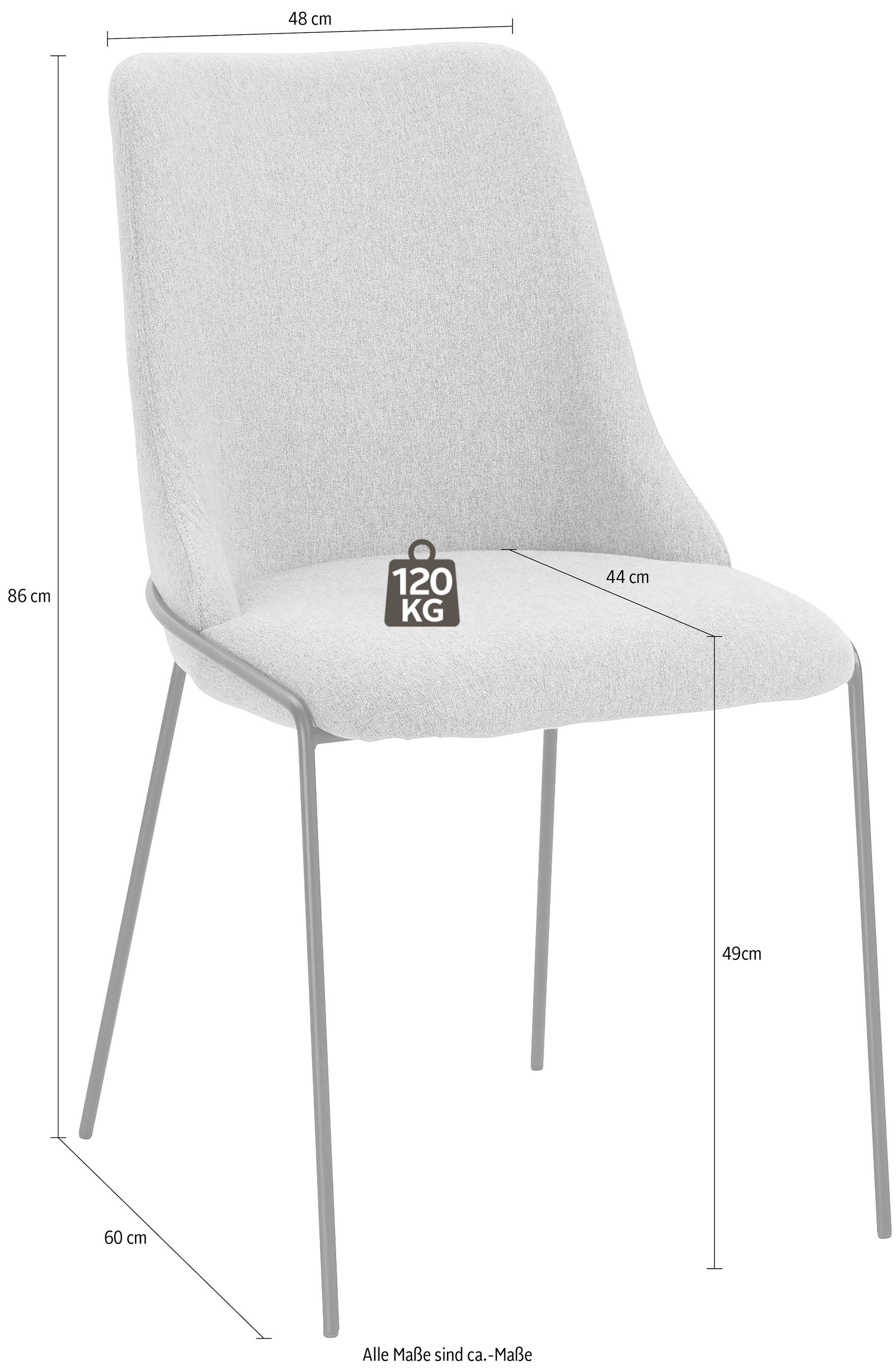 Homexperts Esszimmerstuhl »Carina«, (Set), 2 St., Webstoff, Bezug aus Webstoff