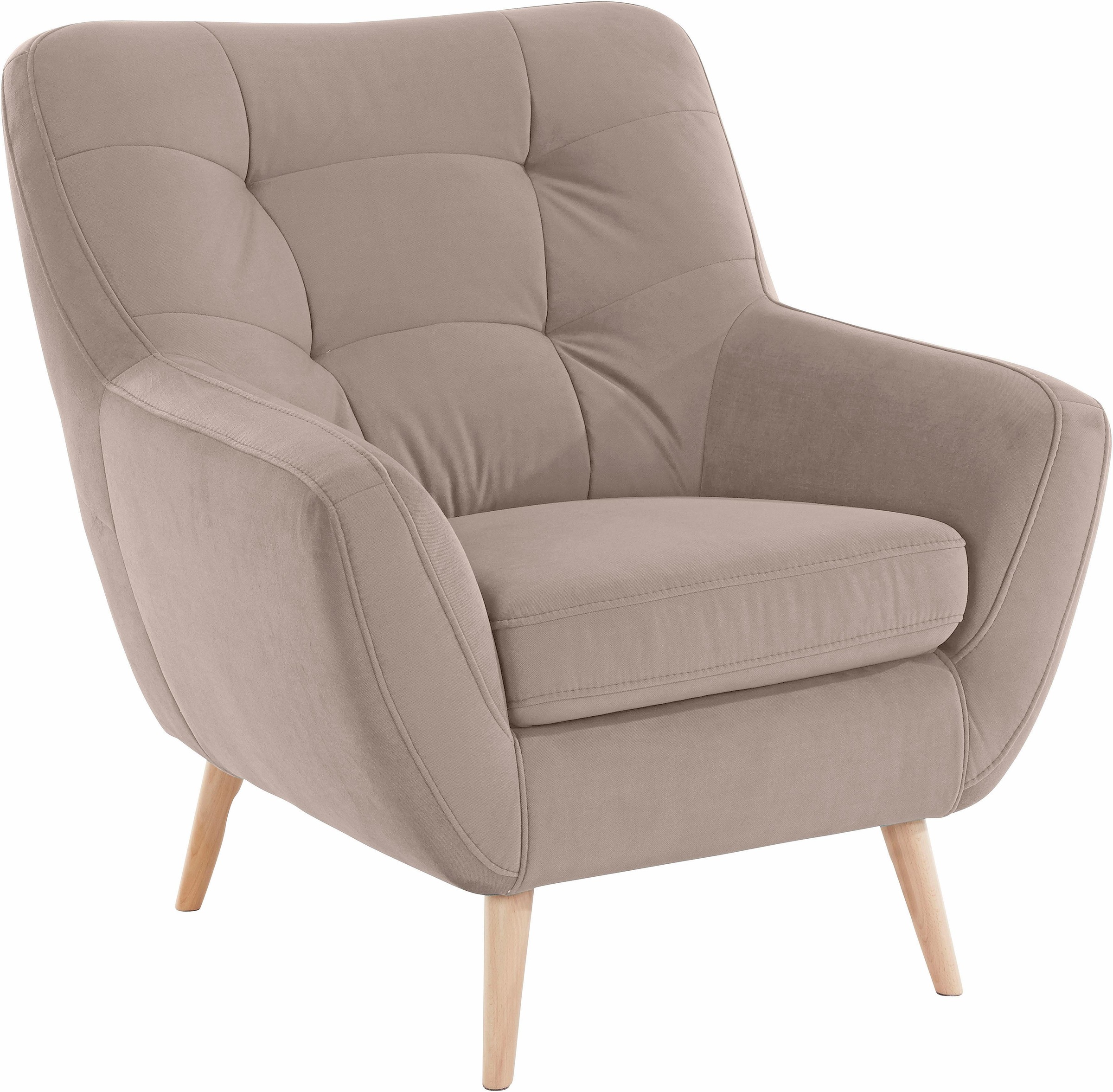 exxpo - sofa fashion Sessel »Scandi, Loungesessel mit tollem Sitzkomfort, h günstig online kaufen