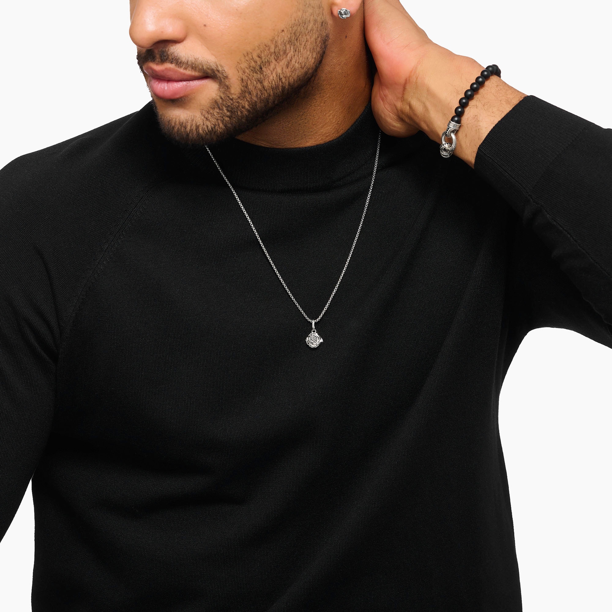 THOMAS SABO Kettenanhänger »Anhänger Midnight Rose«