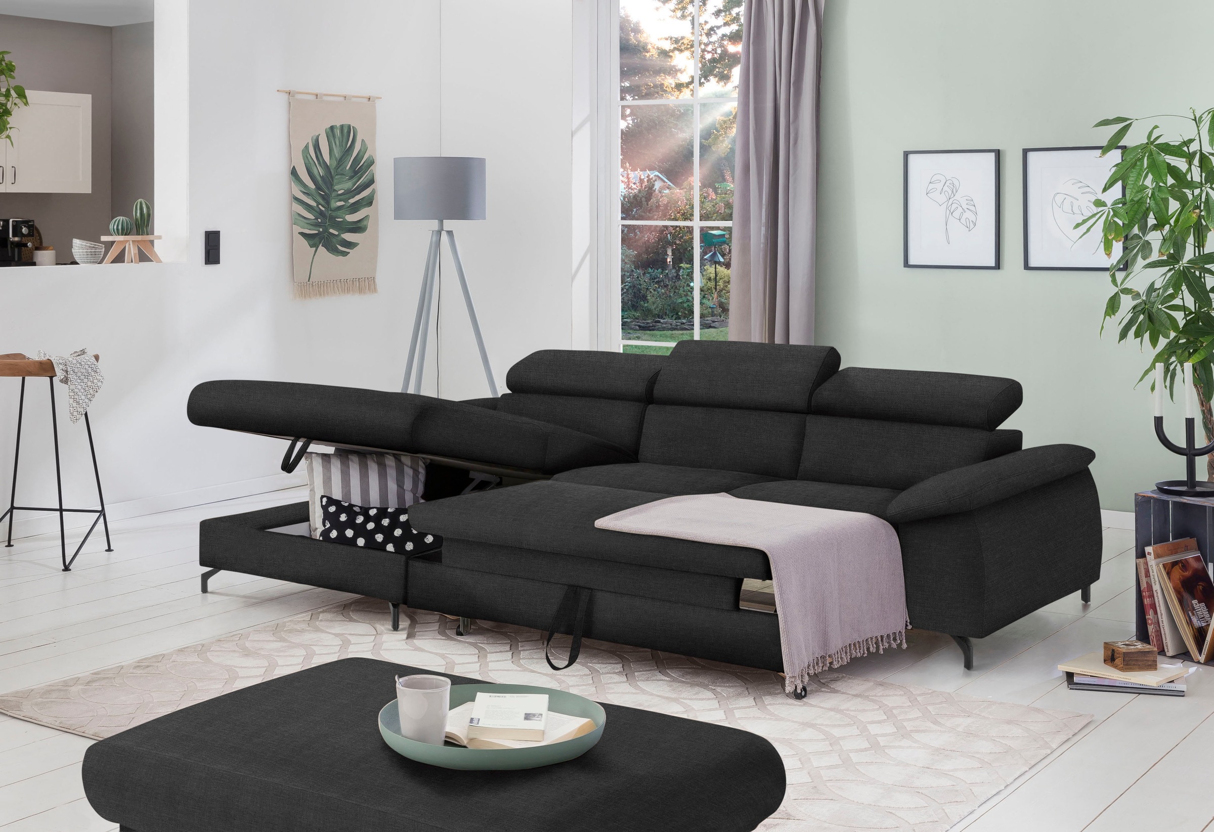 COTTA Ecksofa »Kitty L-Form«, mit Kopfteilverstellung, wahlweise mit Bettfunktion & Bettkasten