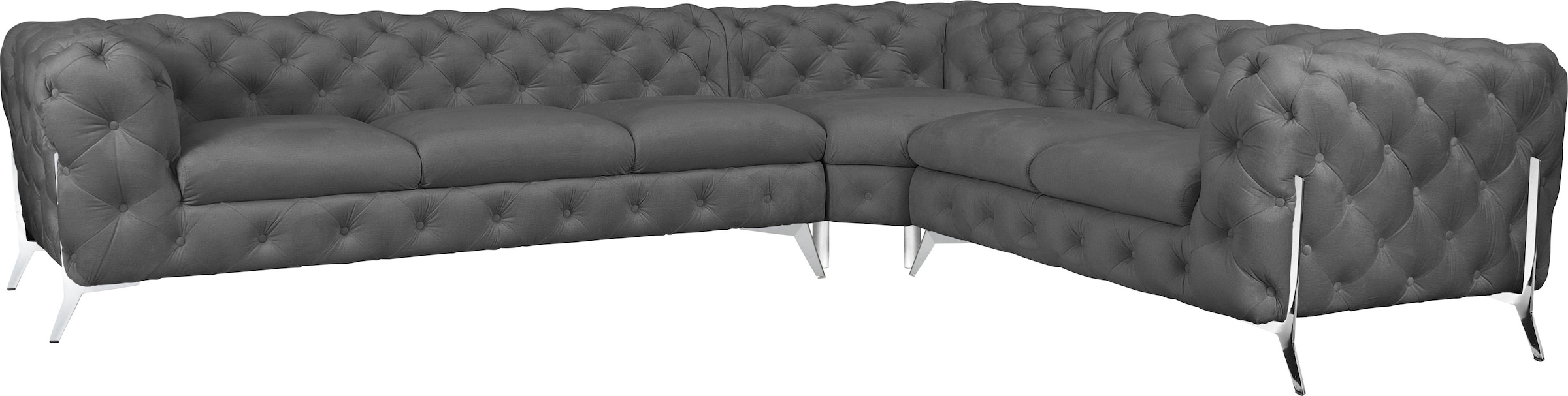 Home affaire Chesterfield-Sofa »Amaury L-Form« großes Ecksofa, Chesterfield günstig online kaufen