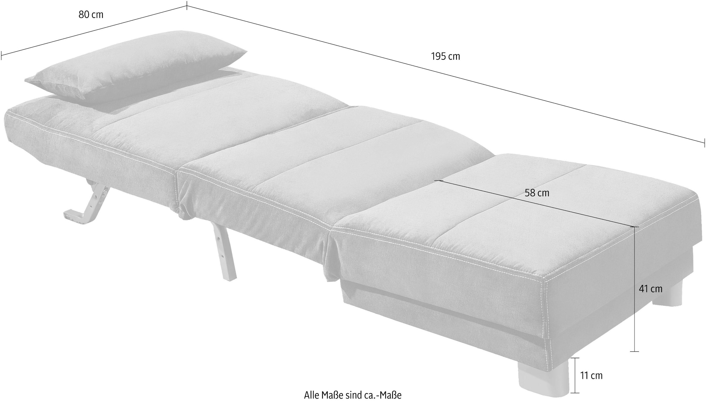Home affaire Schlafsofa »Gina« mit einem Handgriff vom Sofa zum Bett