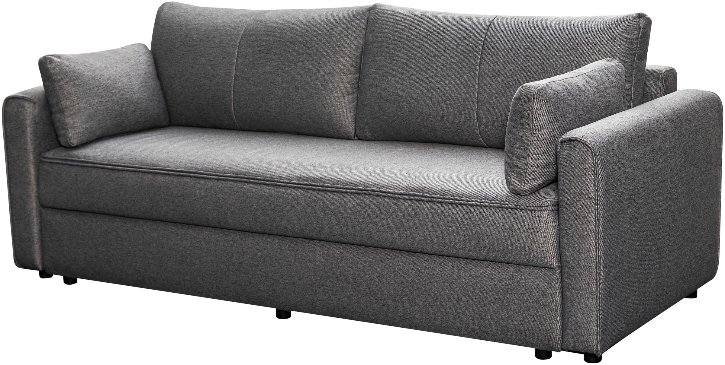 OTTO home Schlafsofa »LIVVIA 3-Sitzer (224 cm), pflegeleichter Webstoff« Bettfunktion & Bettkasten, Premium Sitzkomfort (HR-Schaum/Federkern)