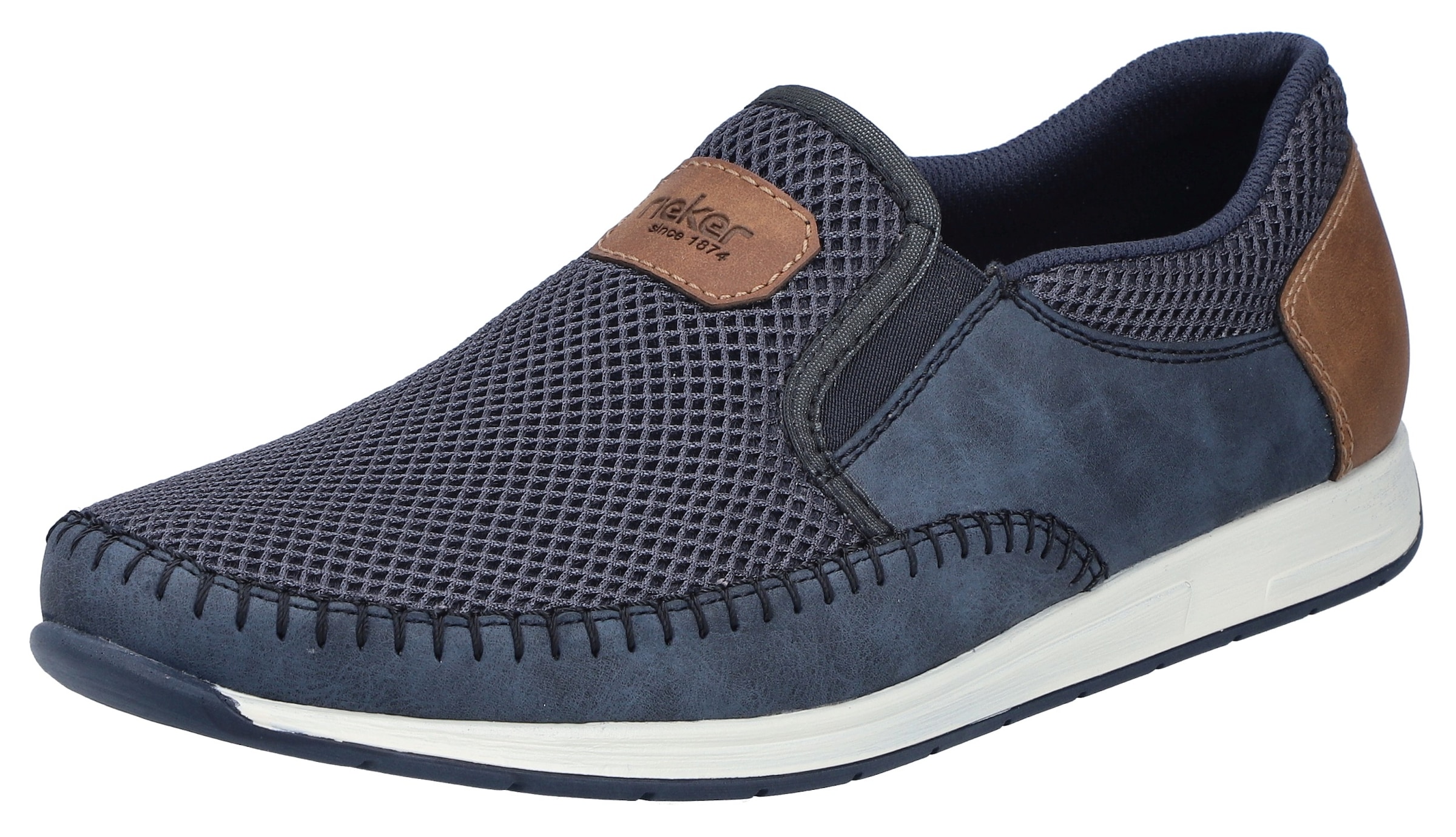 Rieker Slipper  Slip-on Sneaker, Schlupfschuh mit Stretcheinsätze