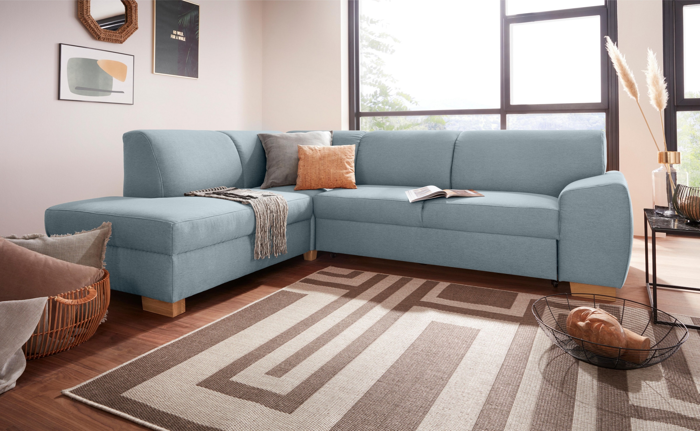 DOMO collection Ecksofa »Incanto kubische Formensprache, komfortabel, L-For günstig online kaufen