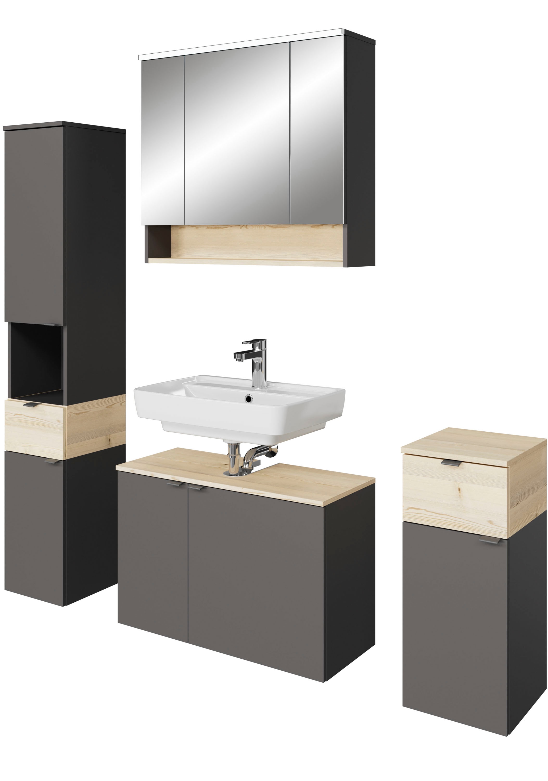 Saphir Badmöbel-Set »Quickset 394«, (Komplett-Set, 4 St.) günstig online kaufen