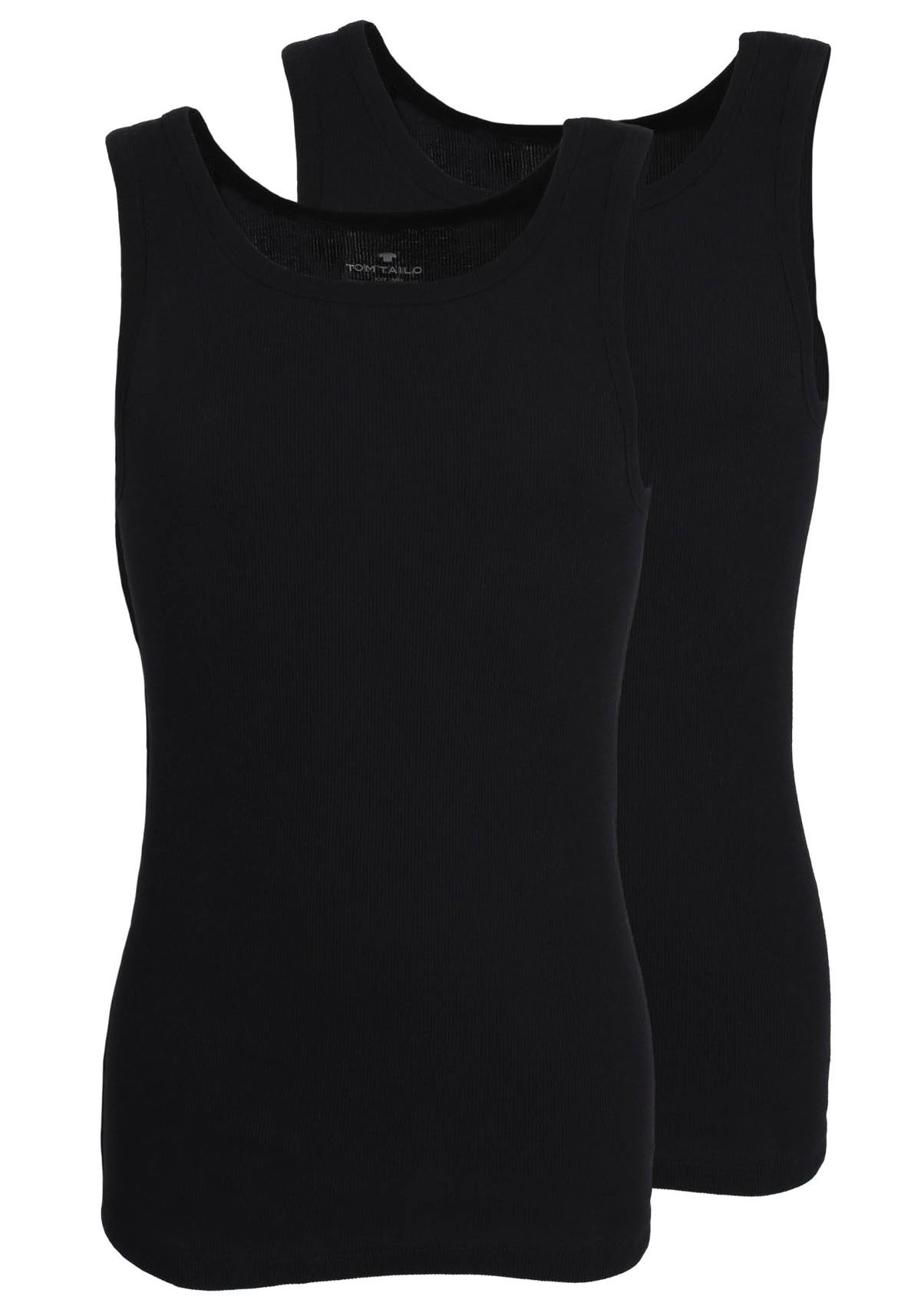 TOM TAILOR Tanktop »Montana«, (2er Pack), Rundhals-Ausschnitt, slim fit