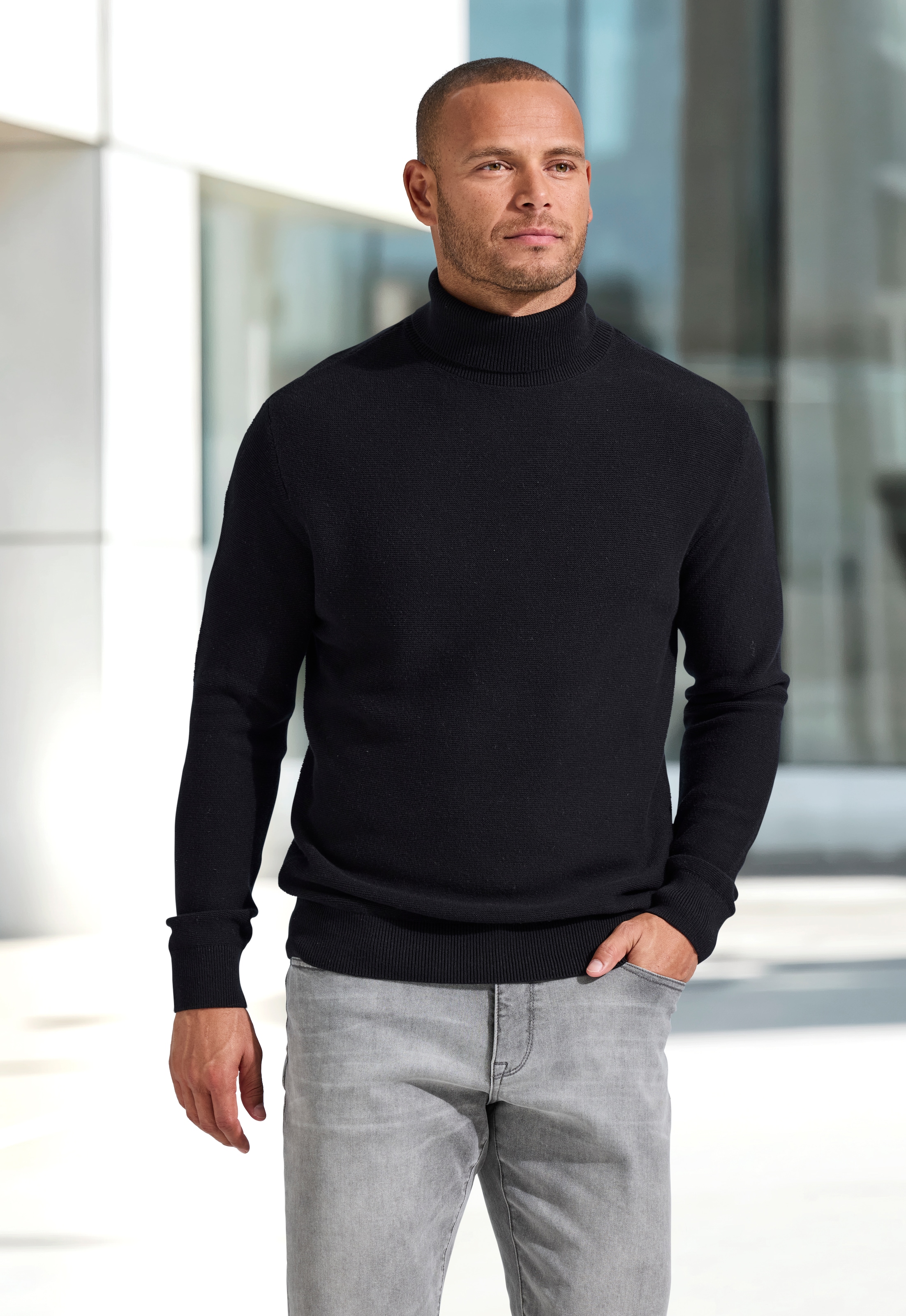 John Devin 5-Pocket-Jeans »Straight-fit Jeans«, aus elastischer Denim-Qualität