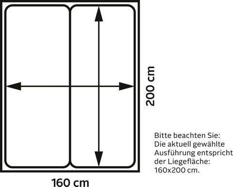 Westfalia Schlafkomfort Boxspringbett, mit LED-Beleuchtung