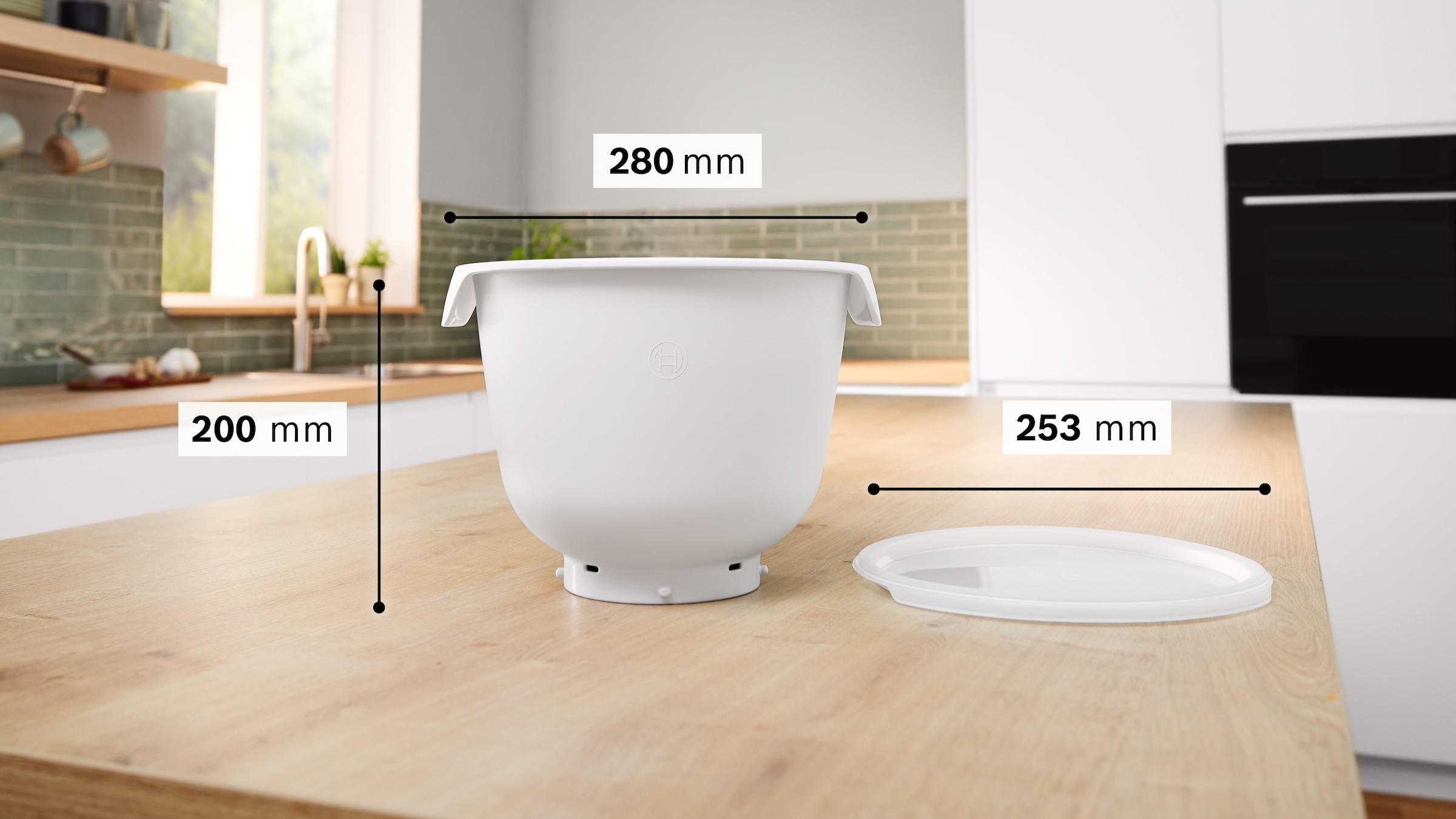 BOSCH Küchenmaschinenschüssel »MUZS6KR«, für bis zu 3,5 kg Rührteig, spülmaschinenfest, BPA-frei