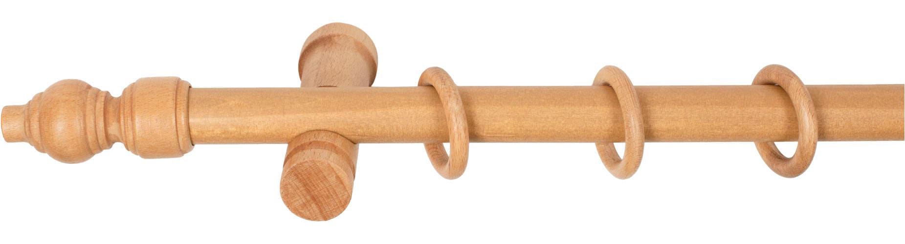 SN DECO GROUP Gardinenstange »Filigrano« 1 läufig-läufig Fixmaß 28 mm, Holz, verschiedene Längen und Farben, Komplettset