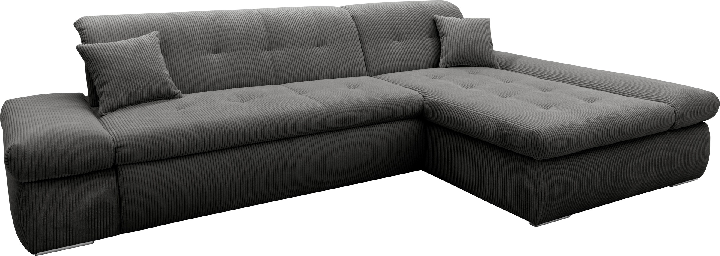 DOMO collection Ecksofa »Moric Luxus - B/T/H 300/172/80 cm, XXL-Format«, L-Form, 140kg Belastung/Sitz, in Cord, Chenille, Kunstleder