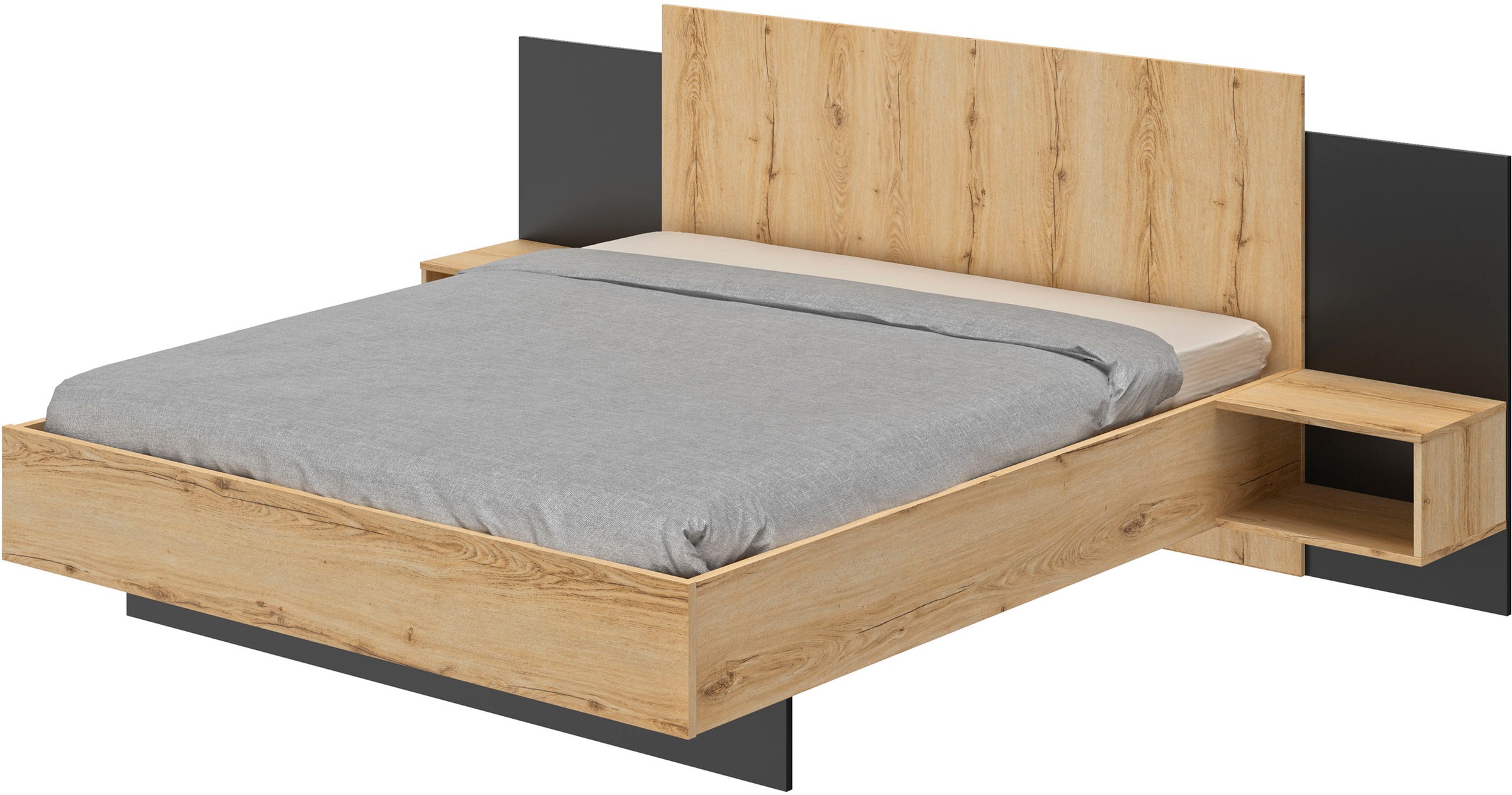 Gami Bett »Mimizan«, mit 2 Nachttischen günstig online kaufen