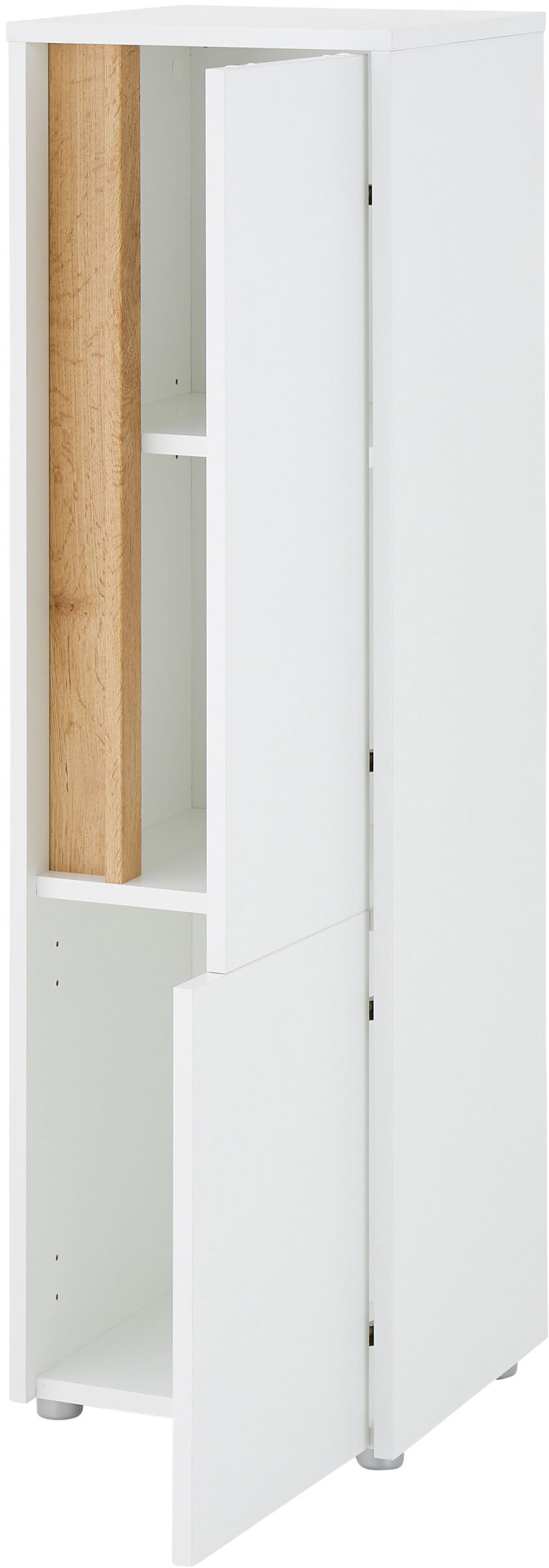 INOSIGN Midischrank »CITY/GIRON, Badschrank mit Griffmulde, Hochschrank in zeitlosem Design«, in den Farben Weiß und Anthrazit verfügbar, viel Stauraum