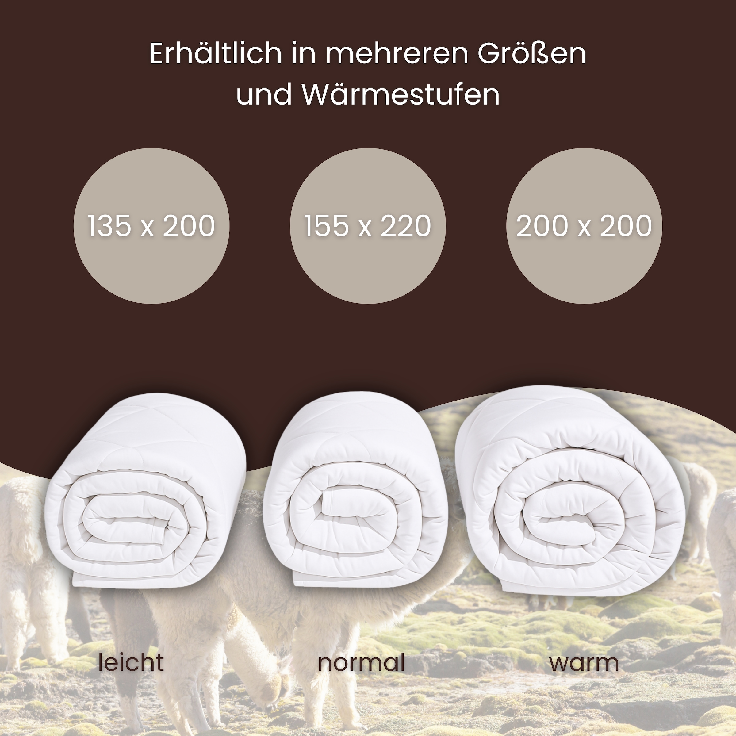 Älgdröm Naturhaarbettdecke »Lofna« leicht Füllung Alpakahaar 1 Stk. tlg. Bettdecke 135x200 und weitere Größen