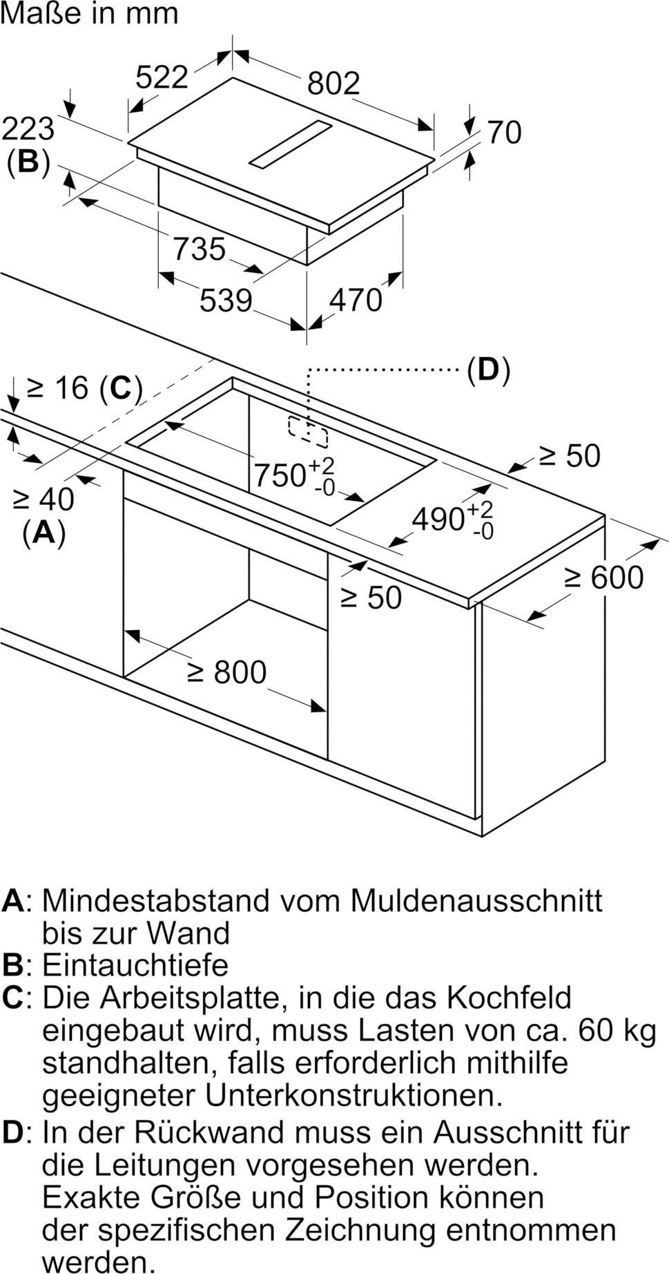 SIEMENS Kochfeld mit Dunstabzug »ED811FQ15E«