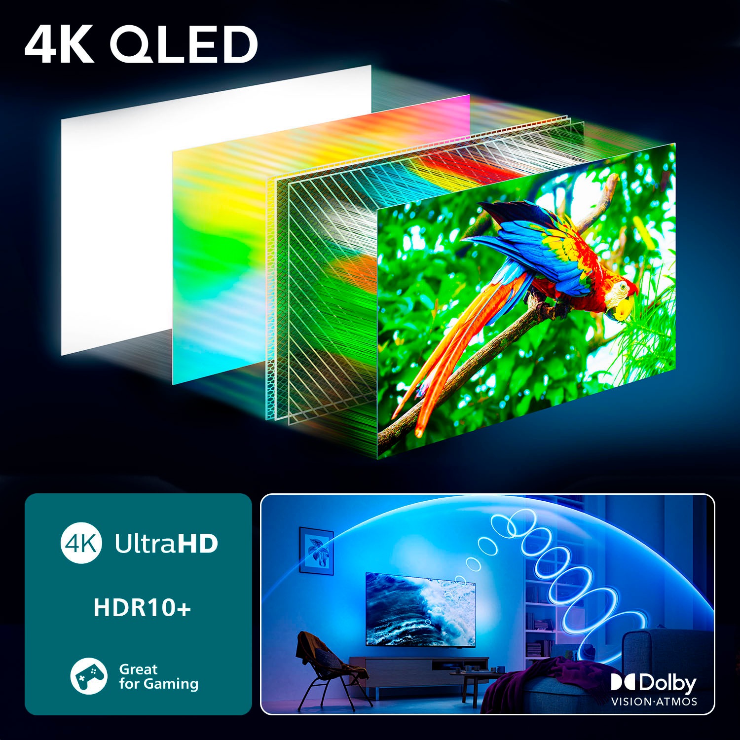 Philips QLED-Fernseher »50PUS9000/12«, Smart-TV