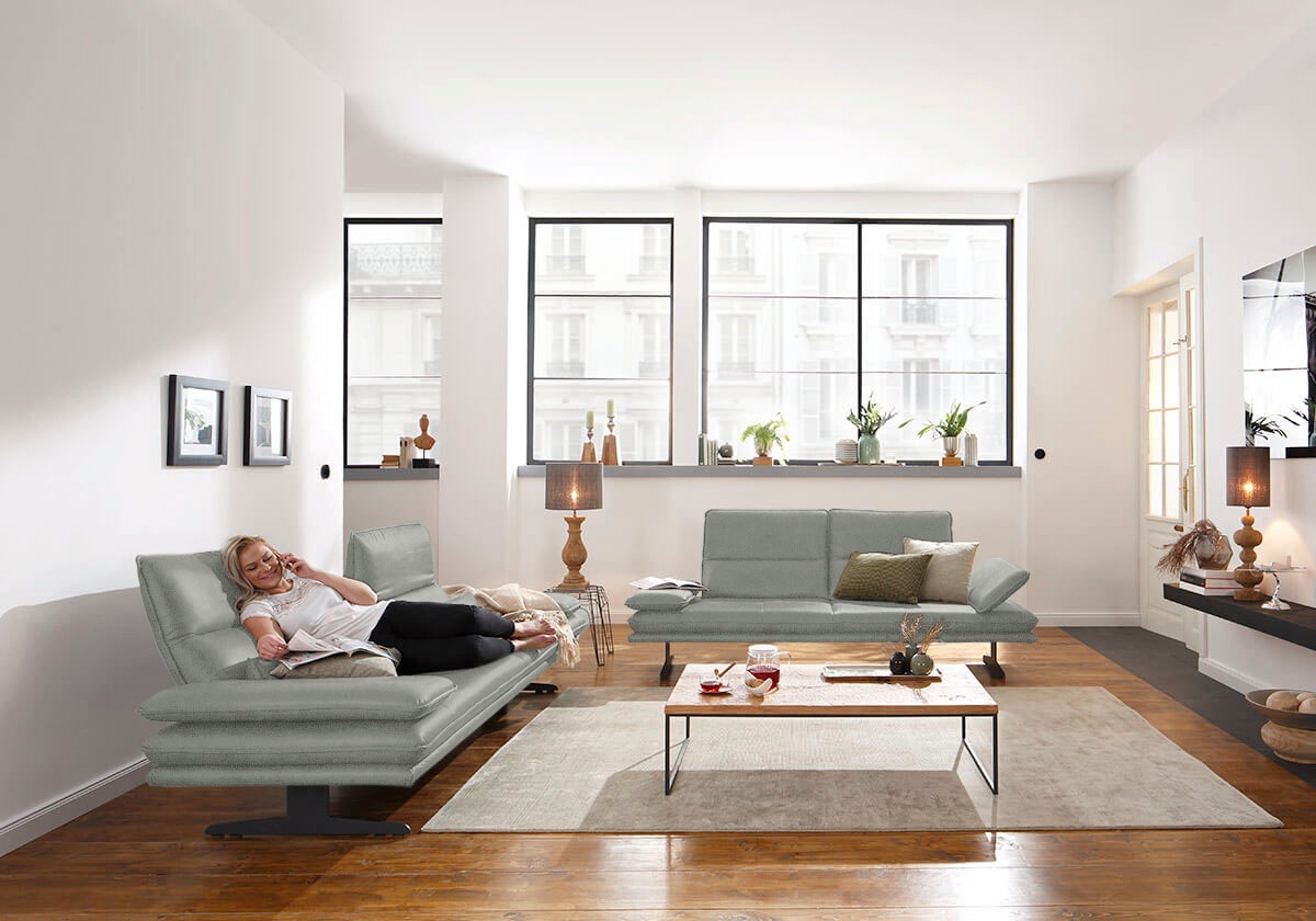 W.SCHILLIG 2,5-Sitzer »broadway, Designsofa mit tollem Sitzkomfort«, Sitztiefenverstellung, Kopfteil- & Seitenteilverstellung, Breite 216cm