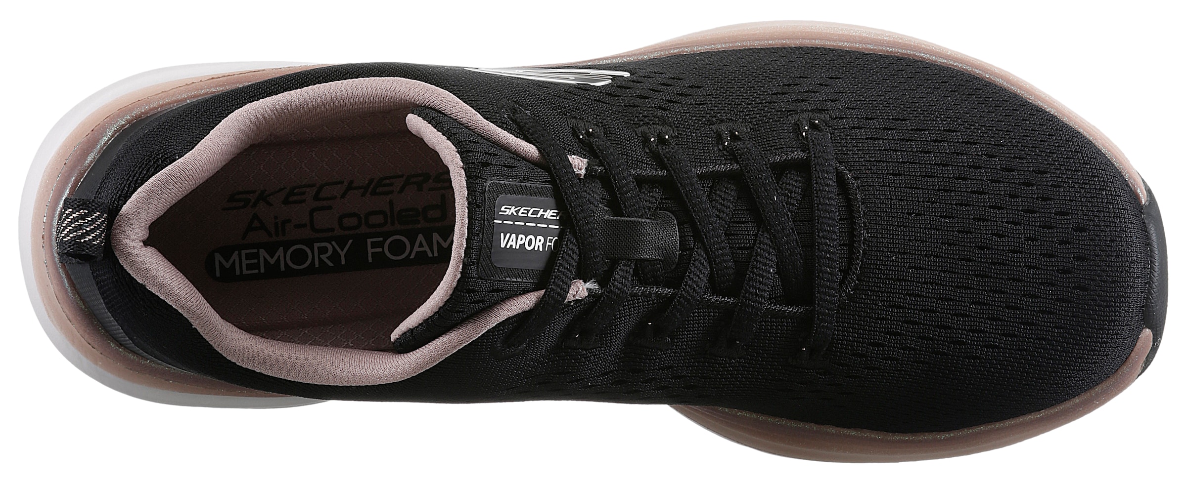 Skechers Sneaker »VAPOR FOAM-MIDNIGHT GLIMMER«, in veganer Verarbeitung, Freizeitschuh, Halbschuh, Schnürschuh