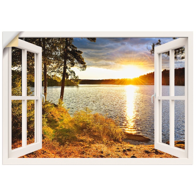 Größen Algonquin Wandbild bestellen oder Raten versch. Leinwandbild, auf Artland Poster Park«, als Fensterblick, St.), (1 in »Sonnenuntergang im Wandaufkleber