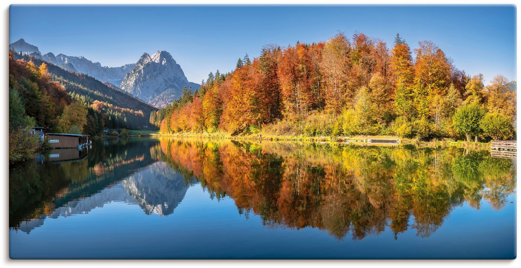 Artland Leinwandbild »Riessersee Bayern«, Seebilder, (1 St.), auf Keilrahme günstig online kaufen