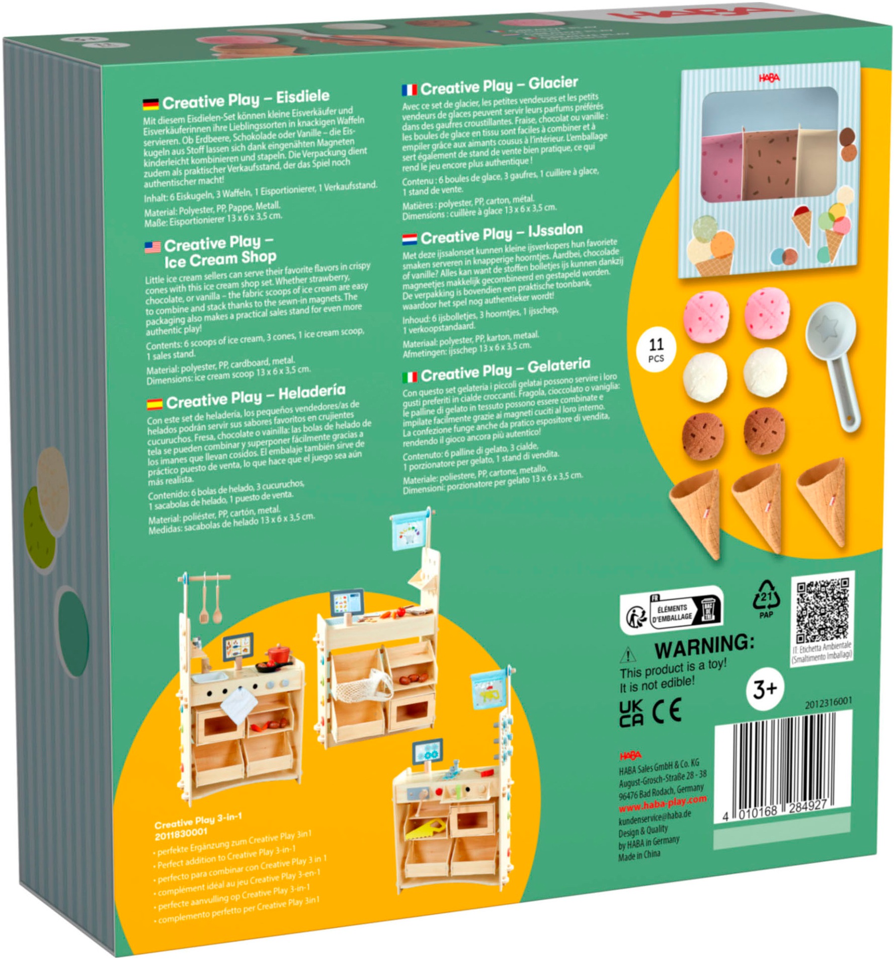 Haba Spiellebensmittel »Creative Play - Eisdiele«