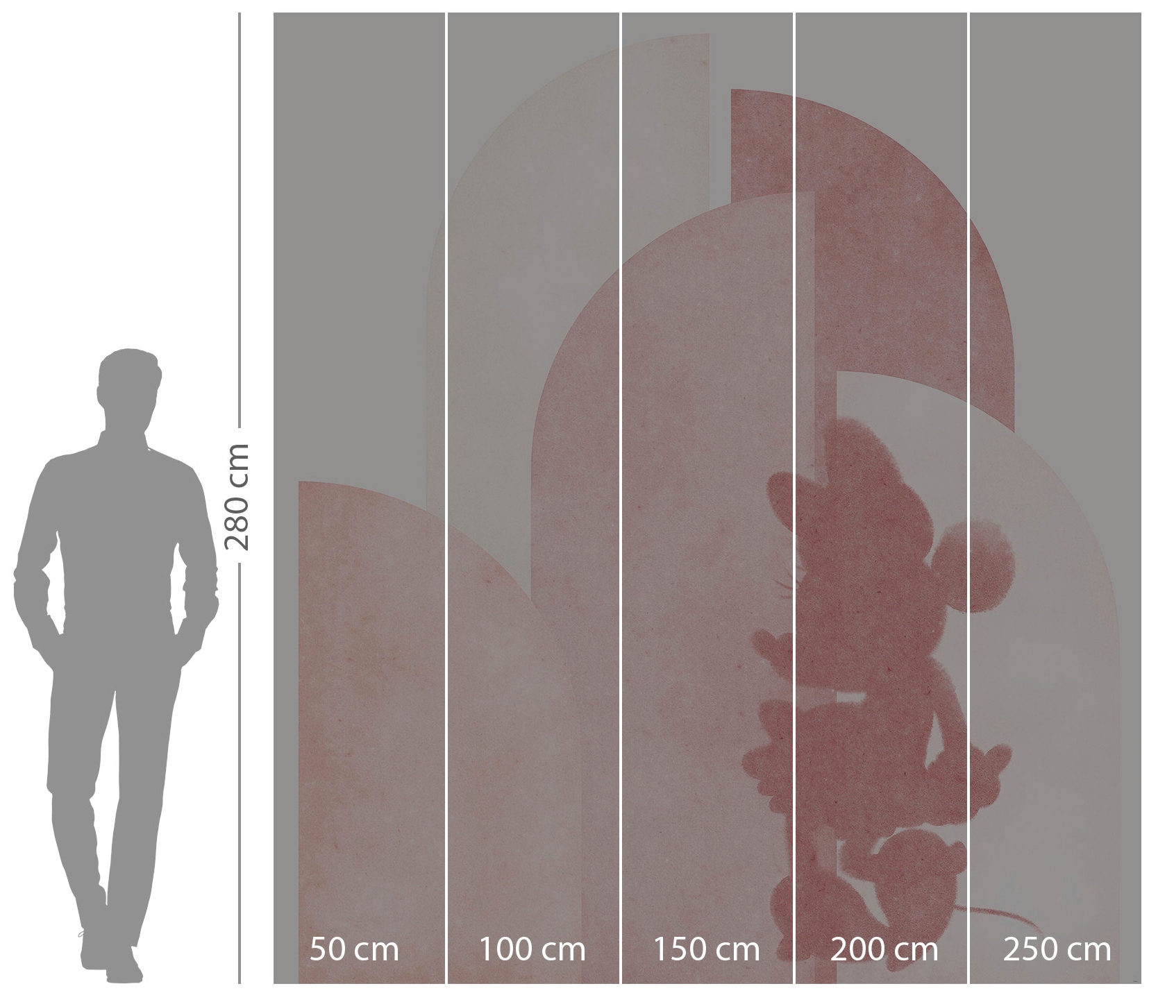 Komar Vliestapete »Digitaldruck Vlies -  Minnie Creative Aesthetic - Größe 250 x 280 cm« bedruckt glatt Kinderzimmer