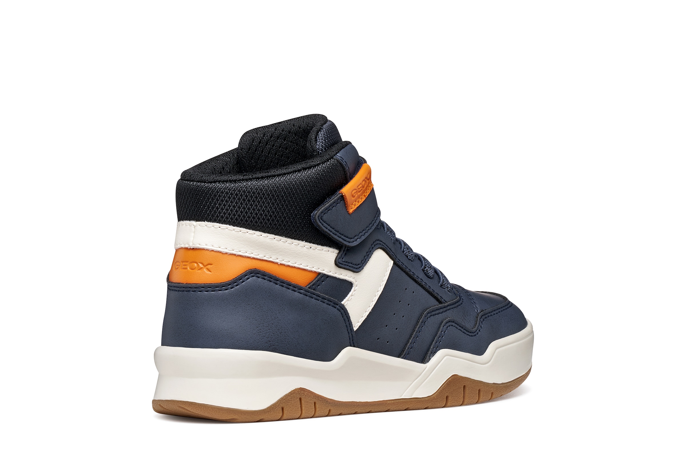 Geox Sneaker »J PERTH BOY«  Freizeitschuh mit Kontrastbesätzen, Gummizug und Klettriemchen