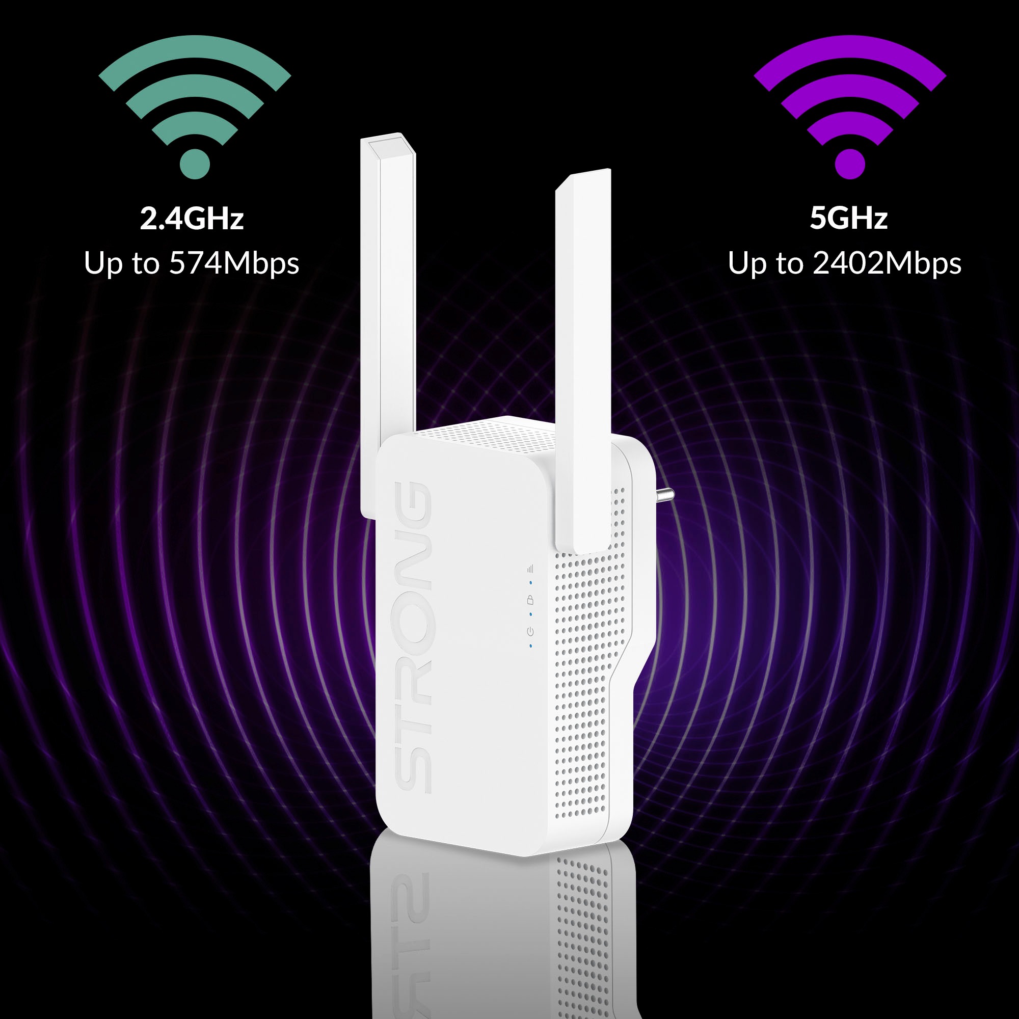 Strong WLAN-Repeater »Dualband WLAN Repeater, WiFi 6, Accesspoint«, (1 St.)