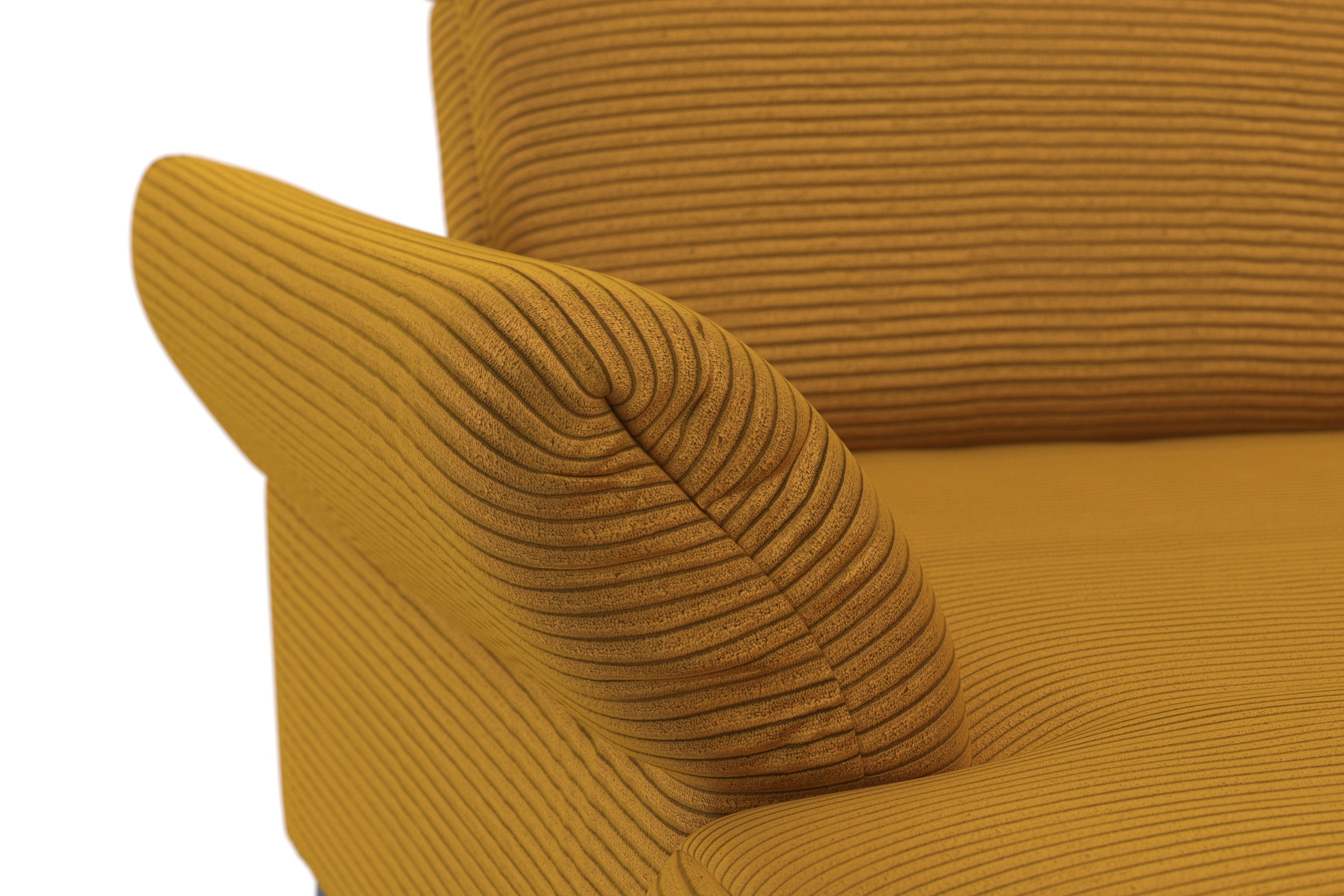 INOSIGN Ecksofa »Coco L-Form«, Sitztiefen-, Arm- und Kopfteilverstellung, Cord-Bezug, Fußhöhe 15 cm
