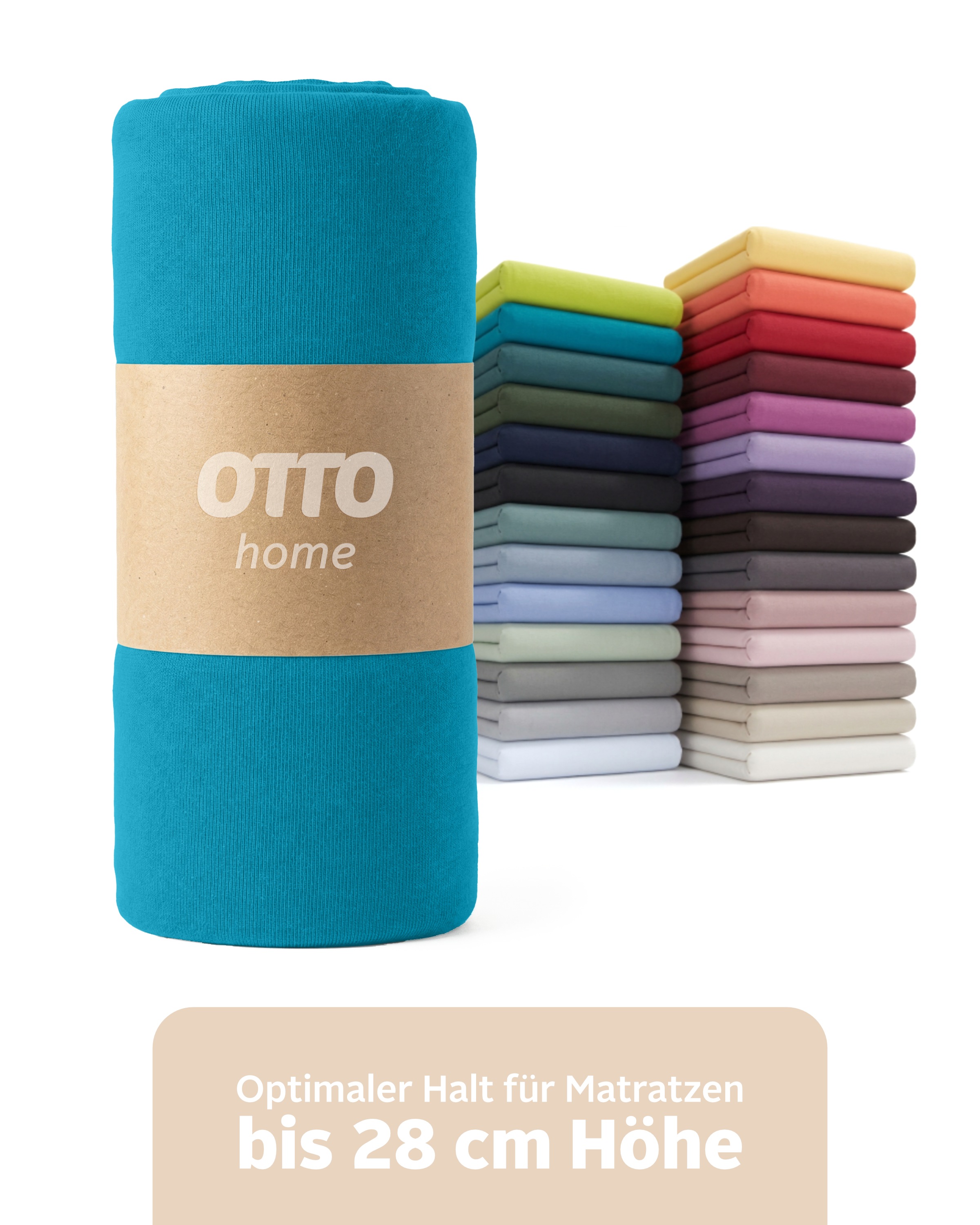 OTTO home Spannbettlaken »PHYSALIS in BASIC und PREMIUM Qualität, 100% Baumwolle« für Matratzen bis 18 cm Höhe, Bettlaken, Spannbetttuch, pflegeleicht