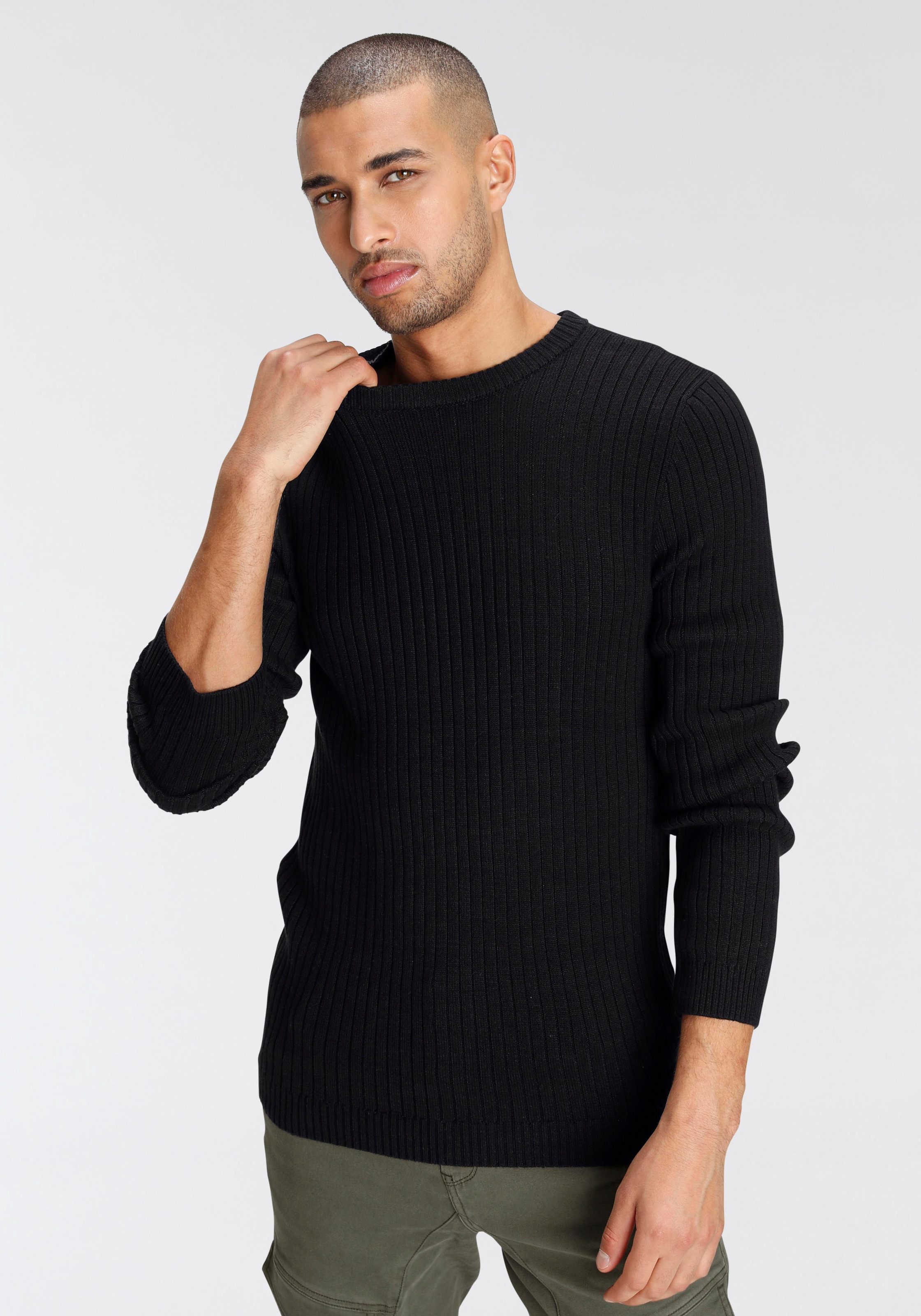 AJC Strickpullover, mit Rippenmuster-Strick kaufen