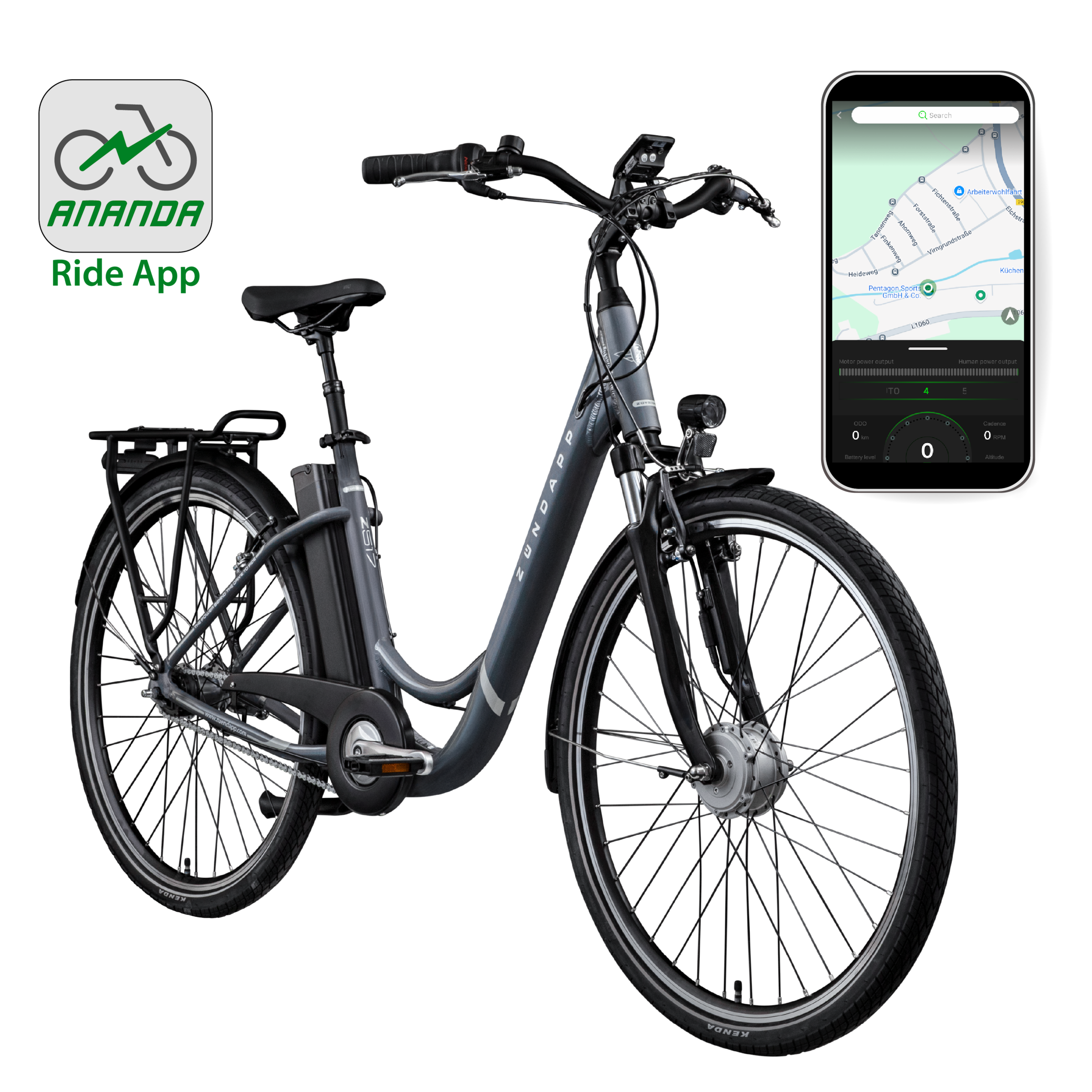 Zündapp »Z517« 7 Gang Nabenschaltung Frontmotor 250 W E Bike Damenfahrrad 28 Zoll 155 - 190 cm mit 7 Gang Nabenschaltung