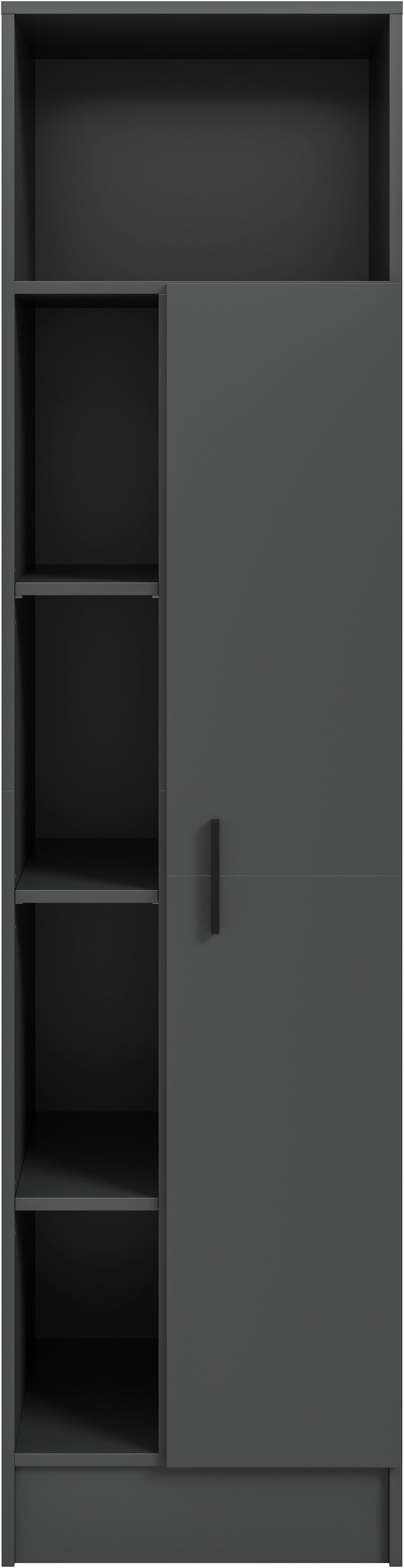 welltime Mehrzweckschrank »FALAS, TOPSELLER!, Höhe 195cm, 1 Tür, 1 Kleiderstange, 5 offene Fächer«, (1 St., in verschiedenen Farben erhältlich), Universalschrank, Wäscheschrank, Badezimmer, Hauswirtschaftsschrank