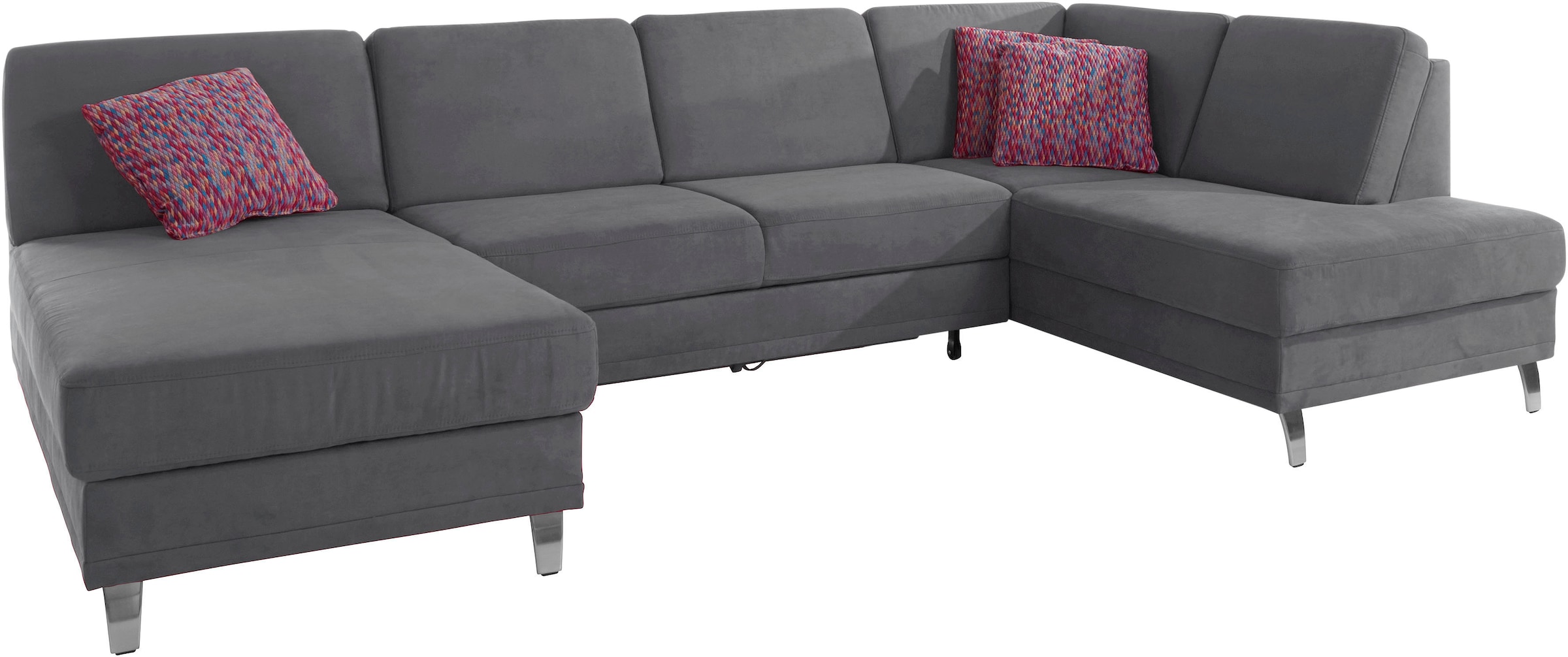 sit&more Wohnlandschaft »Clio U-Form« wahlweise mit Bettfunktion und Bettkasten, inklusive Federkern