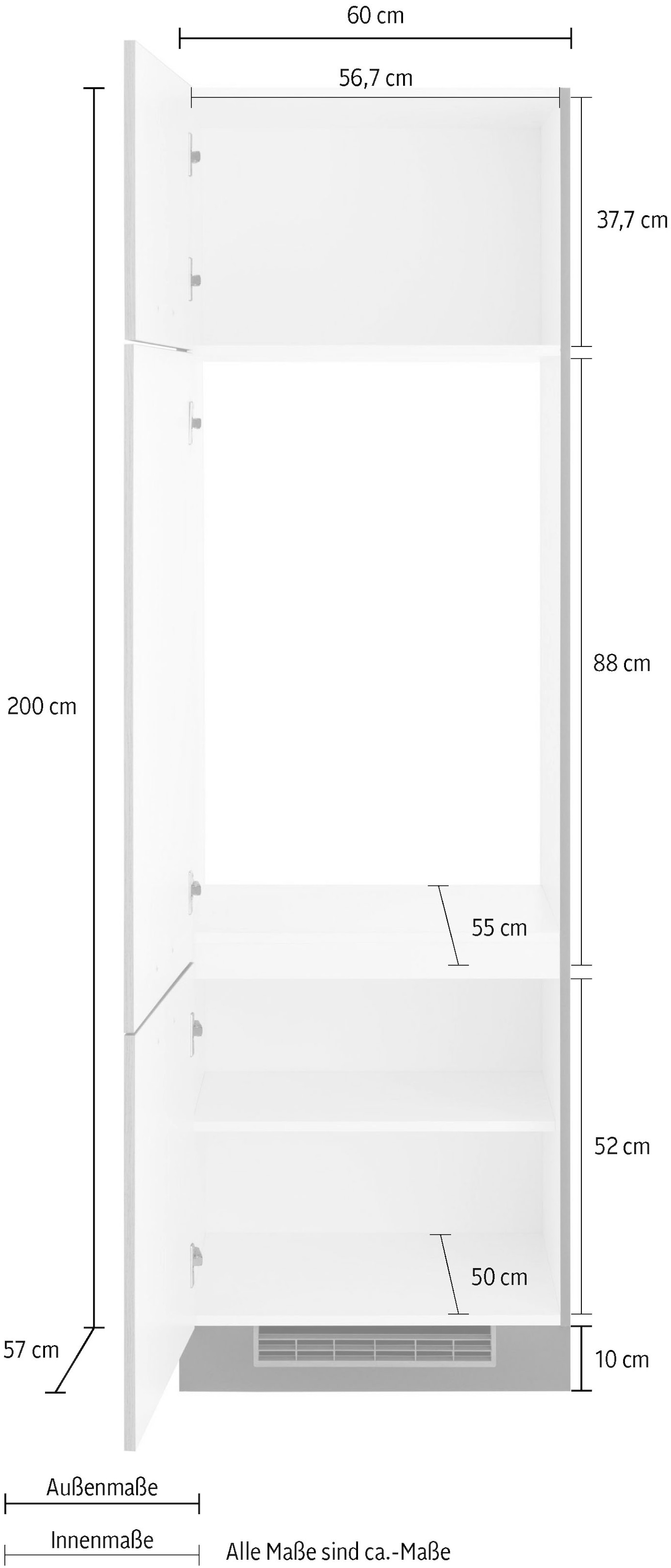 wiho Küchen Kühlumbauschrank »Esbo«, 60 cm breit auf Raten kaufen