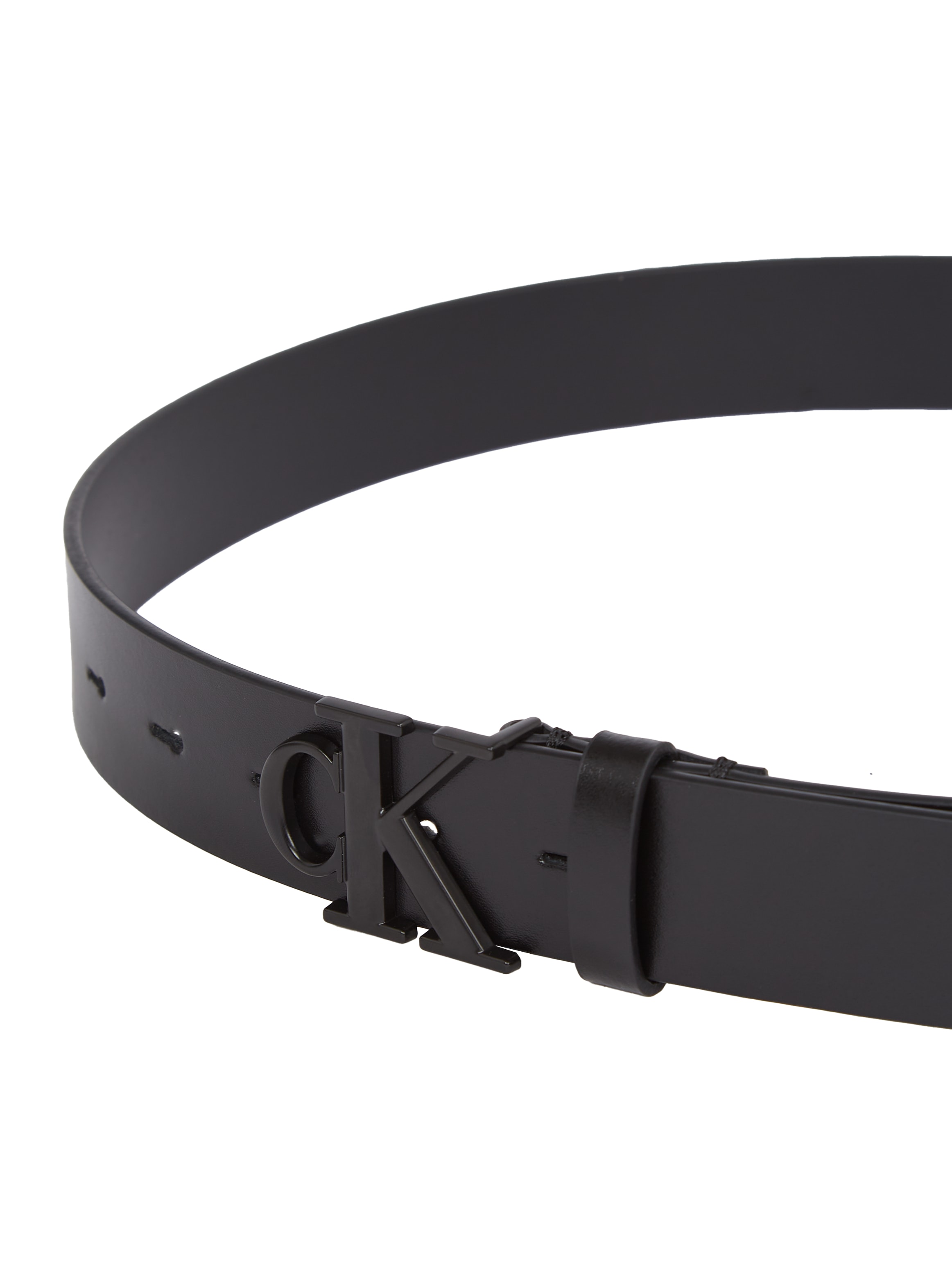 Calvin Klein Jeans Ledergürtel »MONOGRAM TONAL PLAQUE BELT 30MM«, Logoschließe