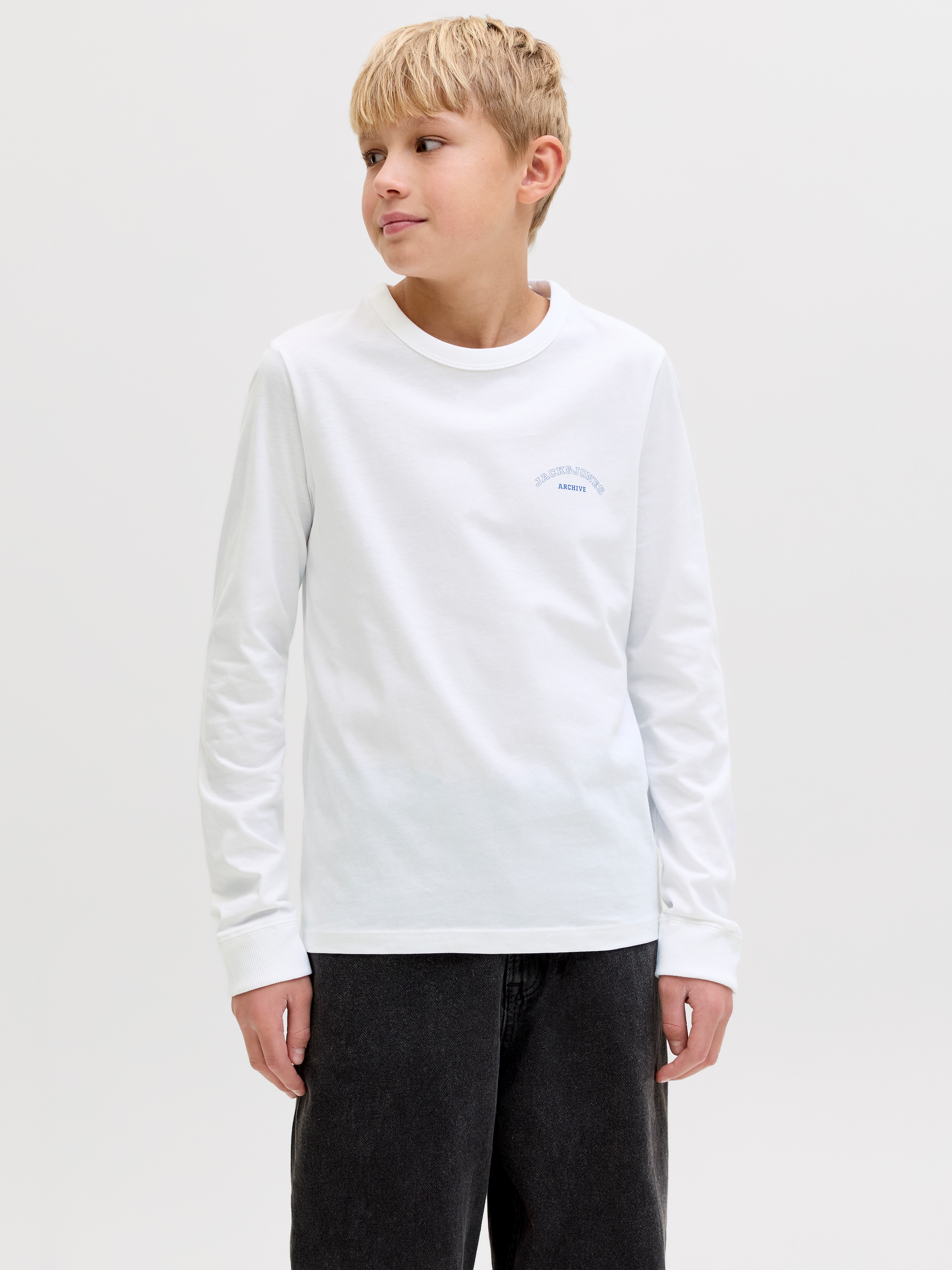 Jack & Jones Junior Langarmshirt »JJCOLLEGE LOGO TEE LS CREW NECK JNR« mit Logoprint