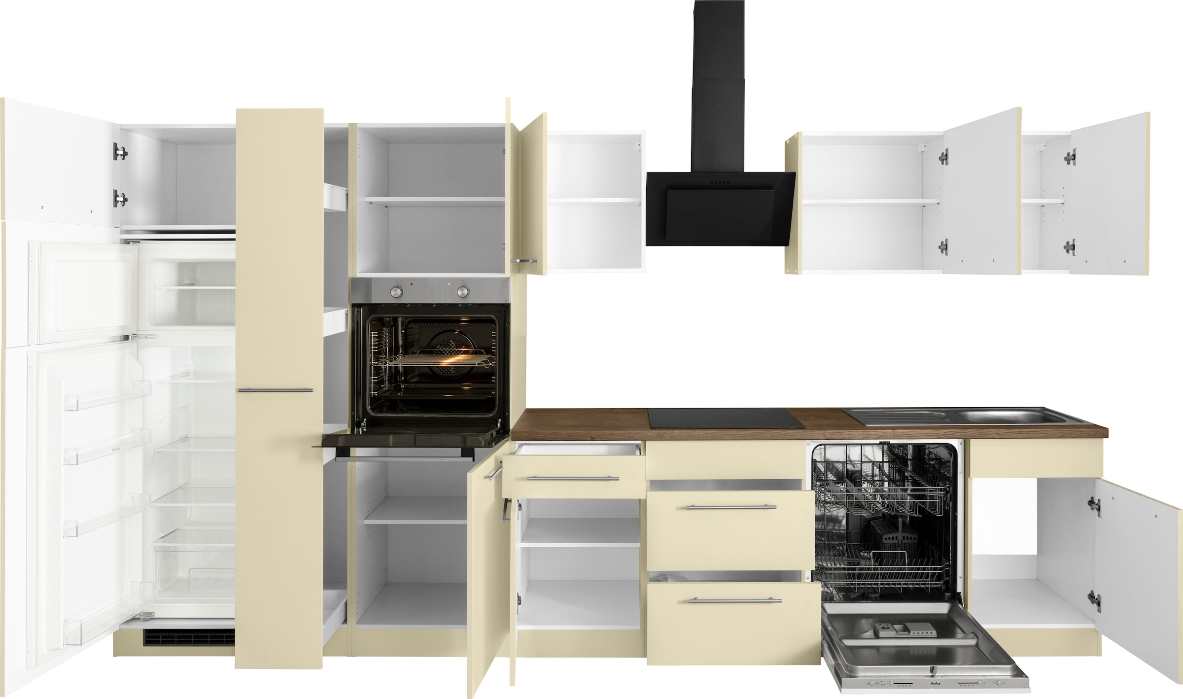 wiho Küchen Küchenzeile E-Geräten, auf Breite 370 kaufen mit Raten cm »Unna«