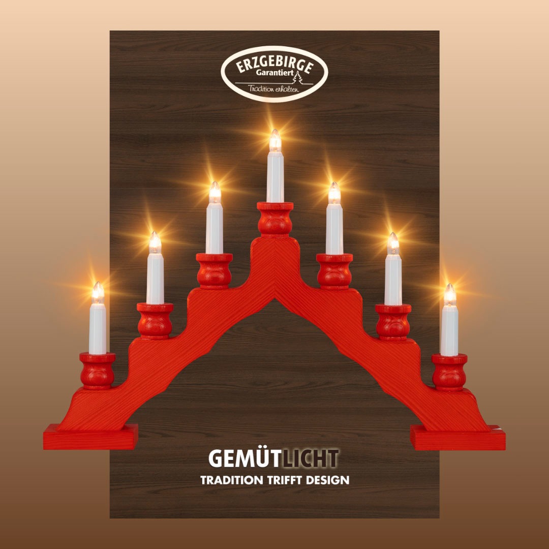 Weigla Lichterbogen »Schwede, Weihnachtsdeko, Made in Germany«, 7-flammig günstig online kaufen