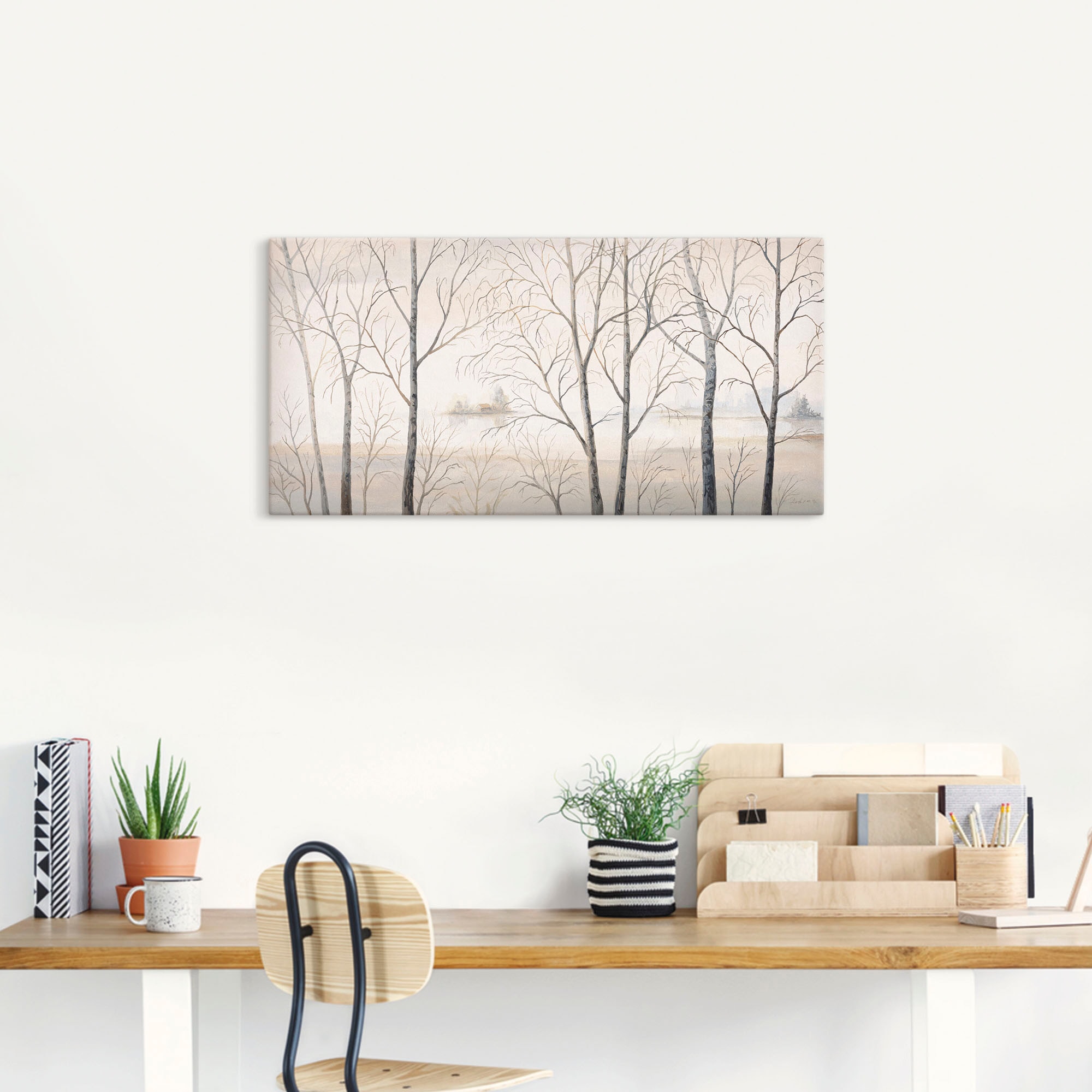 Artland Wandbild "Seeufer am Wald I", Gewässer, (1 St.), als Alubild, Outdo günstig online kaufen