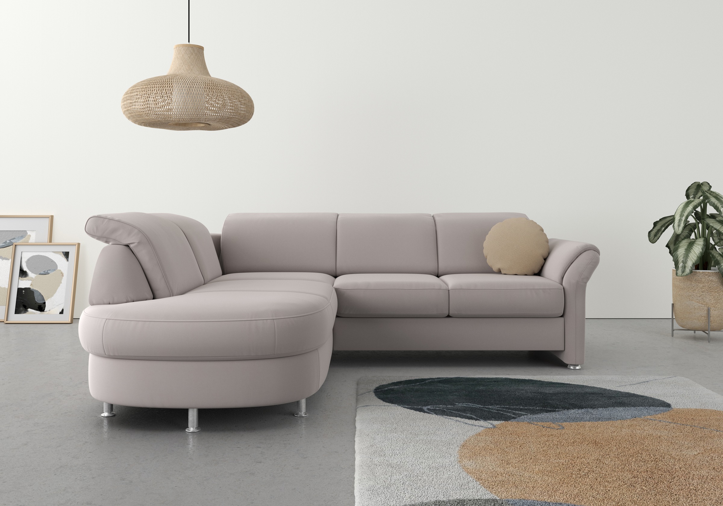 sit&more Ecksofa »Apulia L-Form«, wahlweise Bettfunktion, Bettkasten und Kopf- und Armteilverstellung