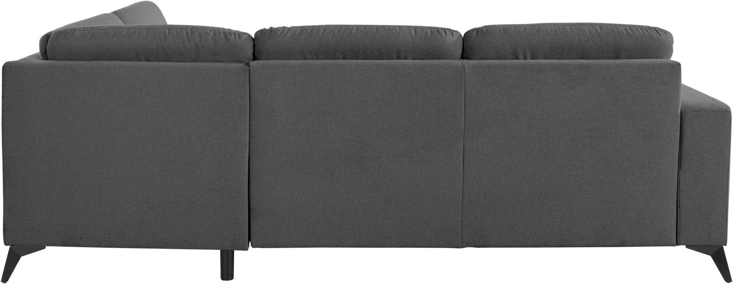 Places of Style Ecksofa »Lolland L-Form«, Wahlweise mit Bettfunktion und Stauraum, auch mit abwischbarem Bezug