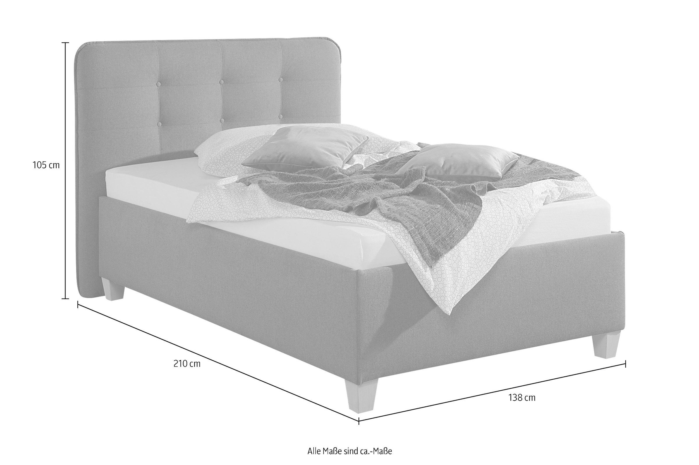 Maintal Polsterbett inklusive Bettkasten