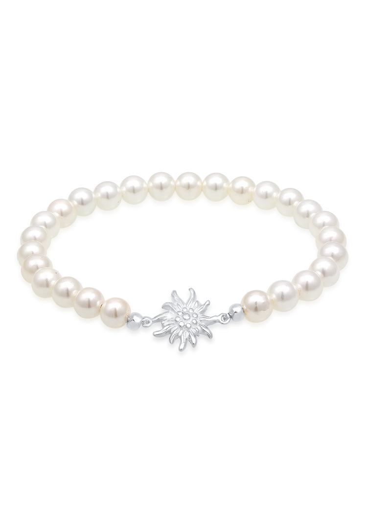 Perlenarmband »Edelweiß Perlen Traditionell Trachten 925 Silber«
