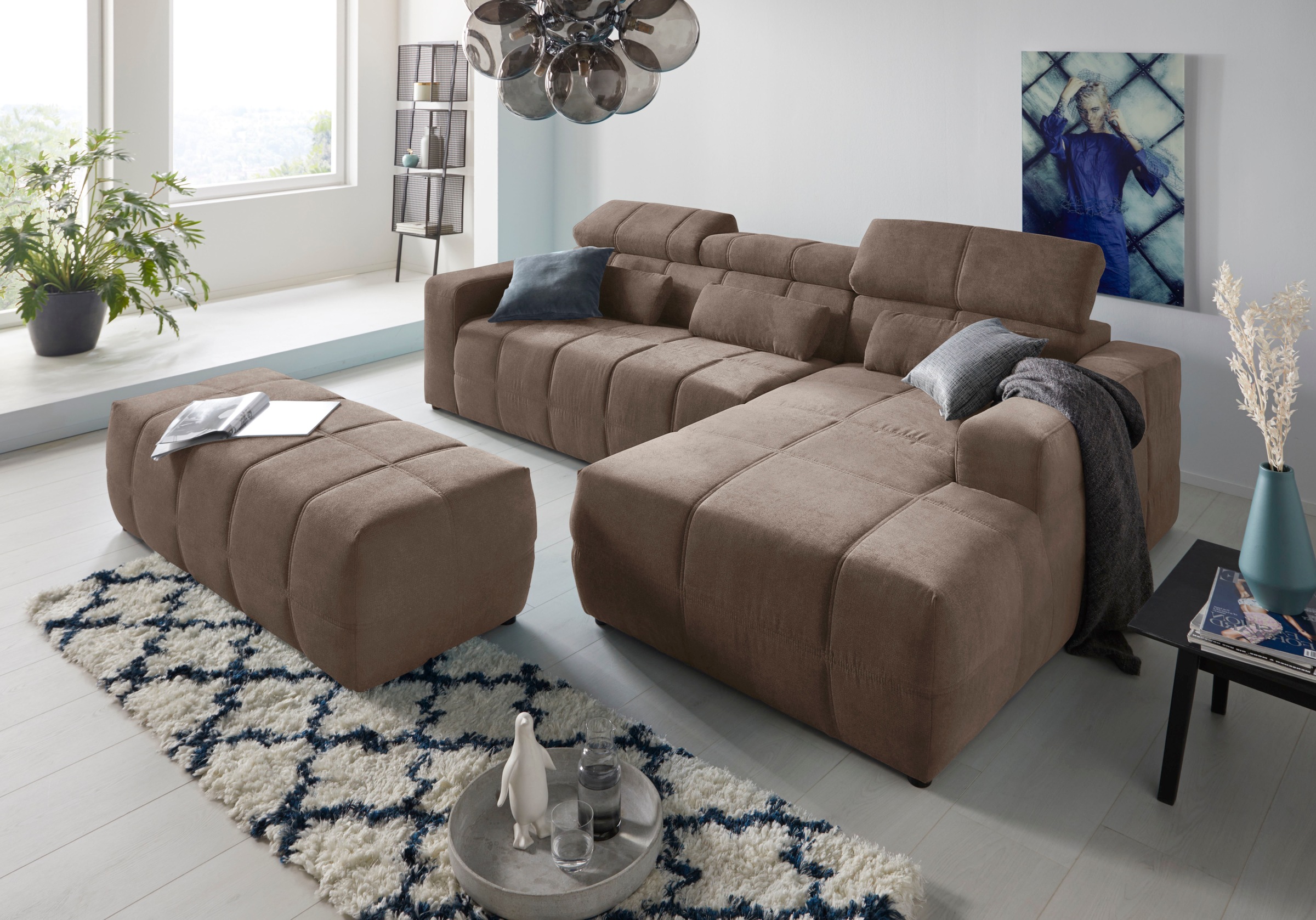DOMO collection Ecksofa »Brandon große Ausführung B/T/H: 289/177/80 cm, auc günstig online kaufen