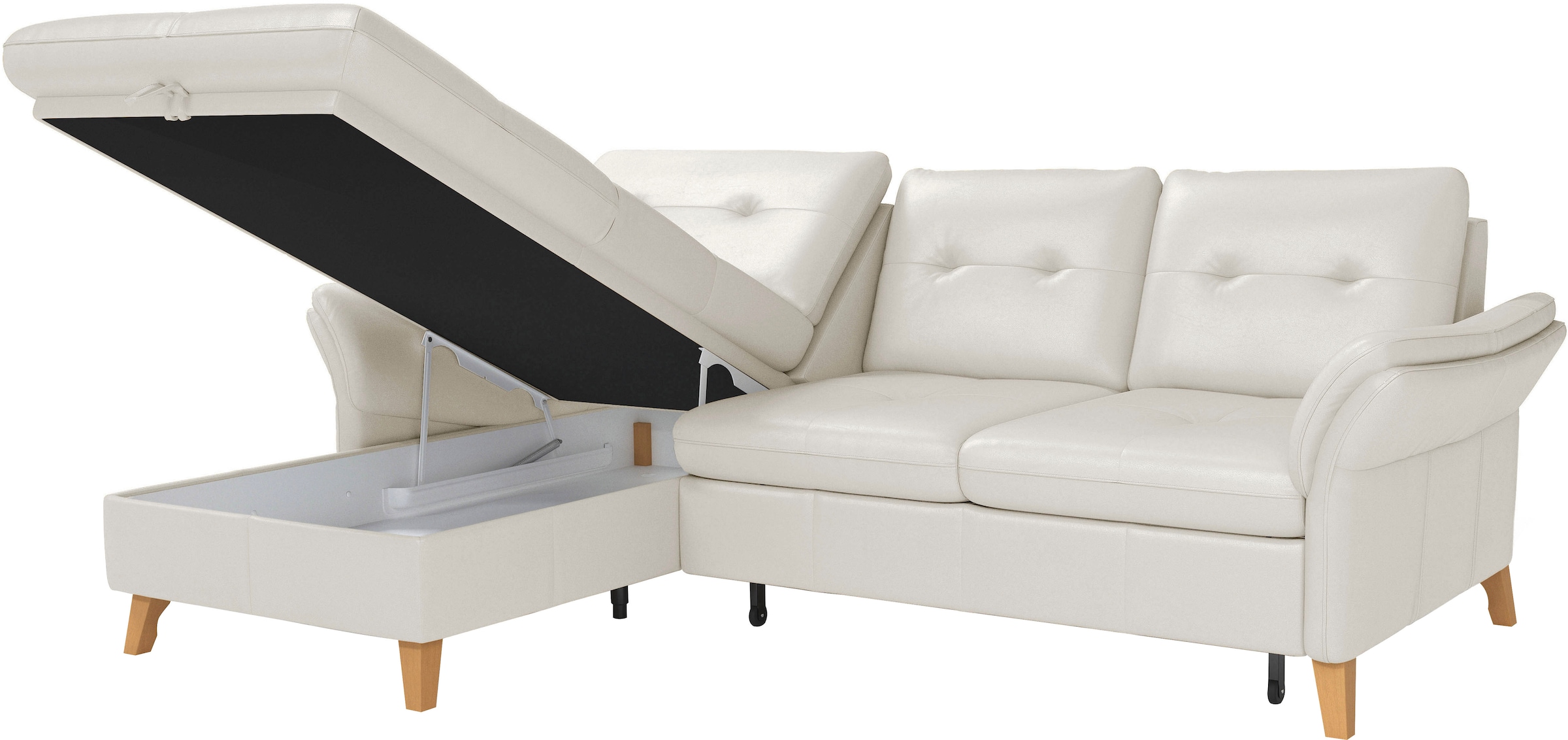 sit&more Ecksofa »Göteborg«, Sitztiefenverstellung und Federkern, wahlweise mit Bettfunktion