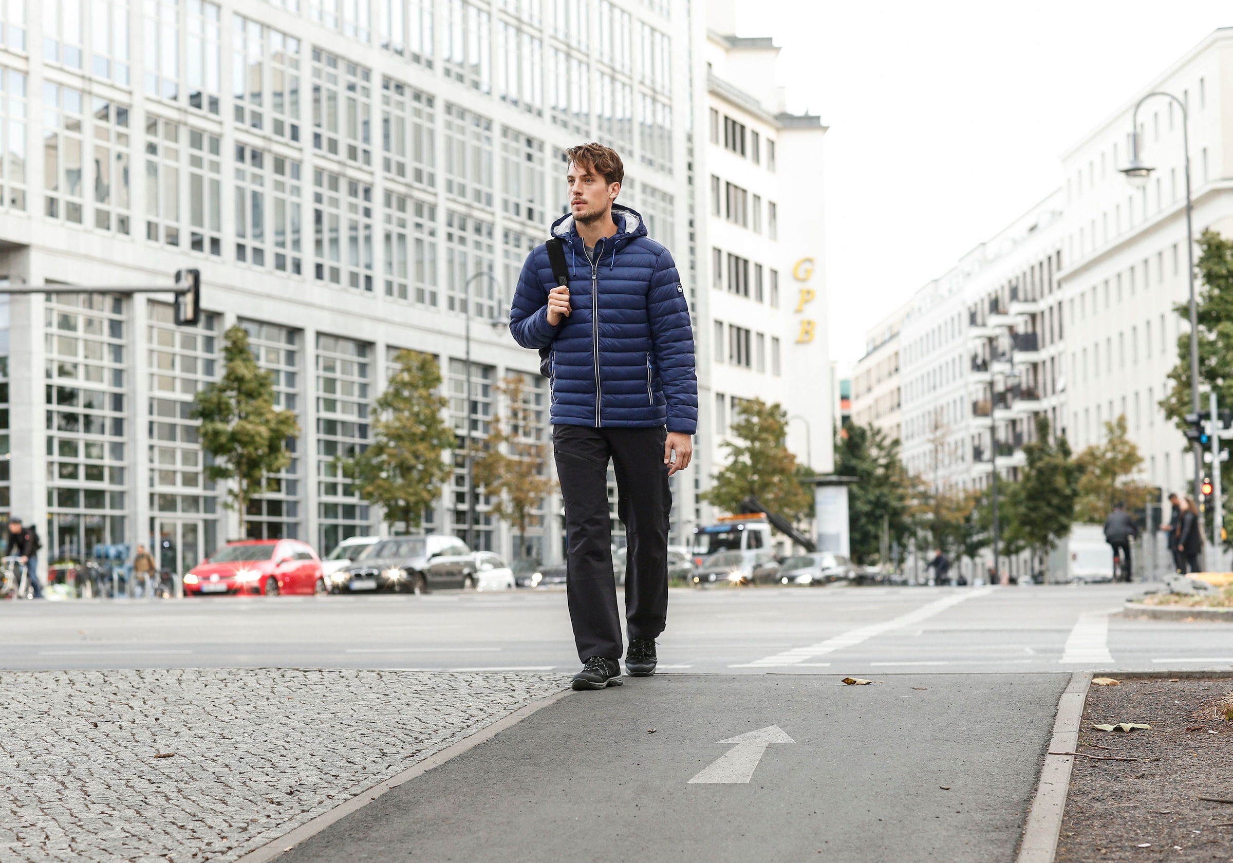 Polarino Steppjacke mit Kapuze Atmungsaktiv, winddicht, wasserabweisend