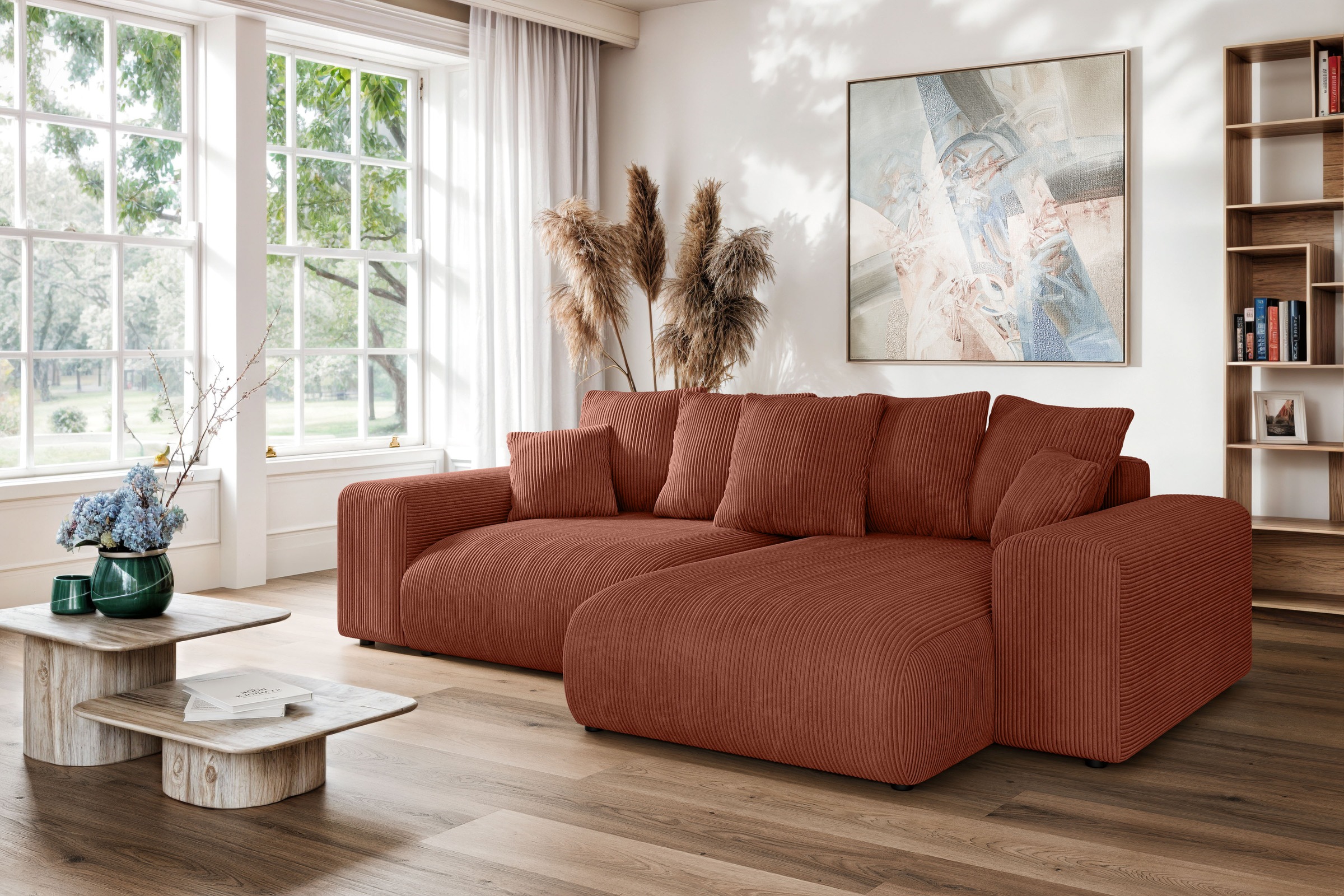 Home affaire Ecksofa »LAKESIDE mit Bettfunktion und Bettkasten, B/T/H 257/1 günstig online kaufen